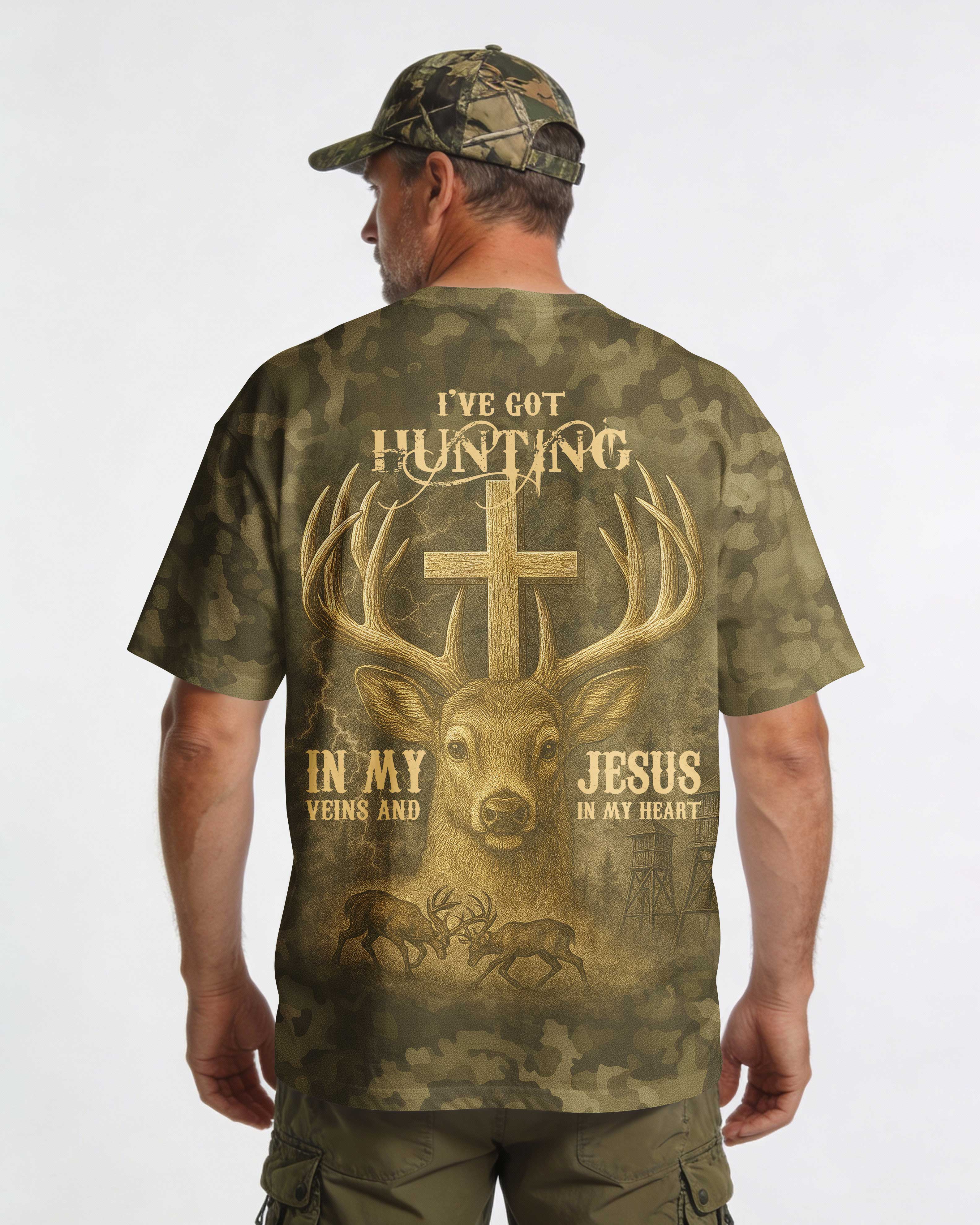 I've Got Hunting In My Veins And Jesus In My Heart T-Shirt