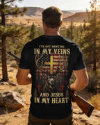 I've Got Hunting In My Veins And Jesus In My Heart All Over Print T-Shirt