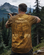 I've Got Hunting In My Veins And Jesus In My Heart All Over Print T-Shirt
