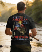 Fisher American By Blood By Birth Christian By Choice T-Shirt
