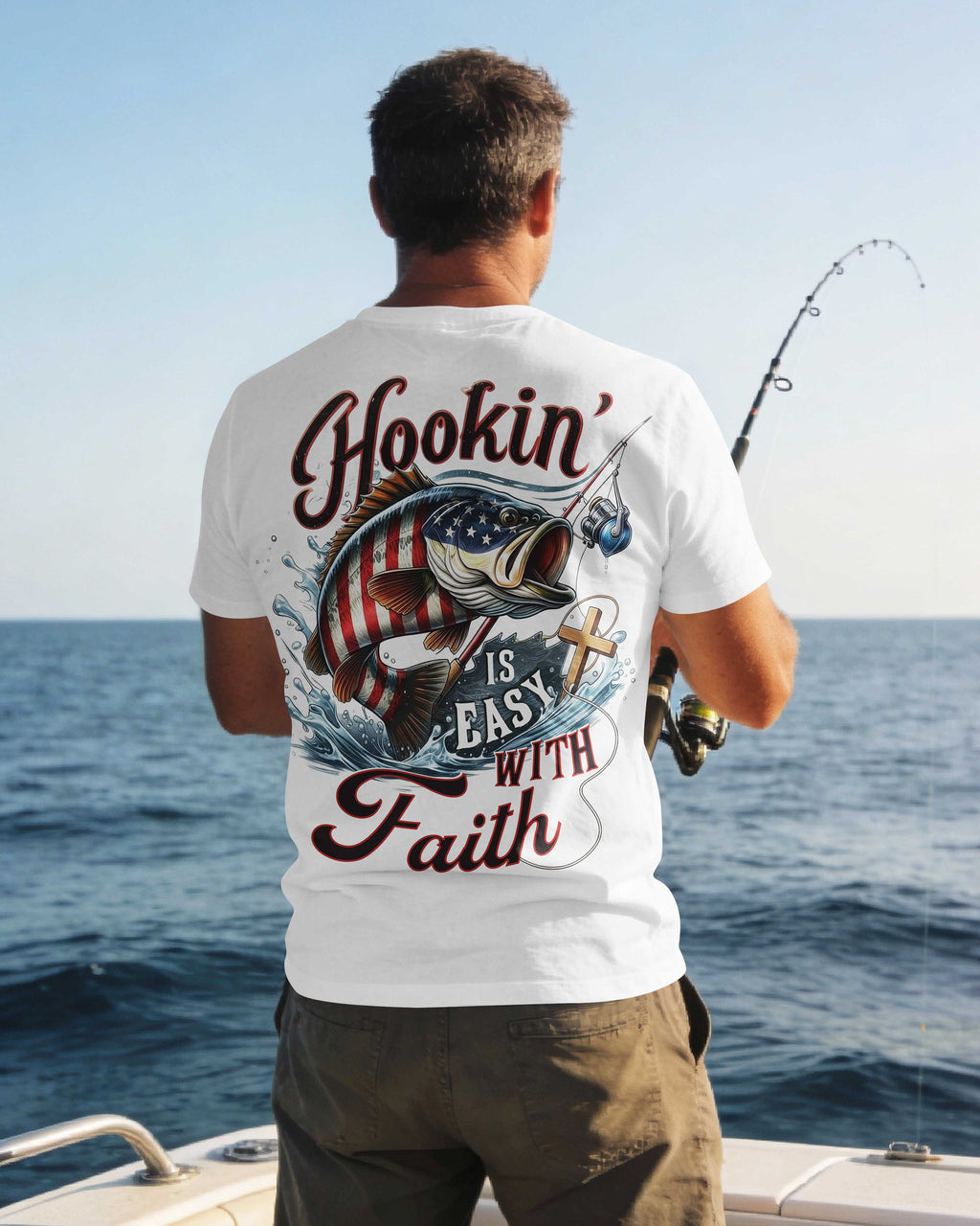 Hookin' Is Easy With Faith All Over Print T-Shirt