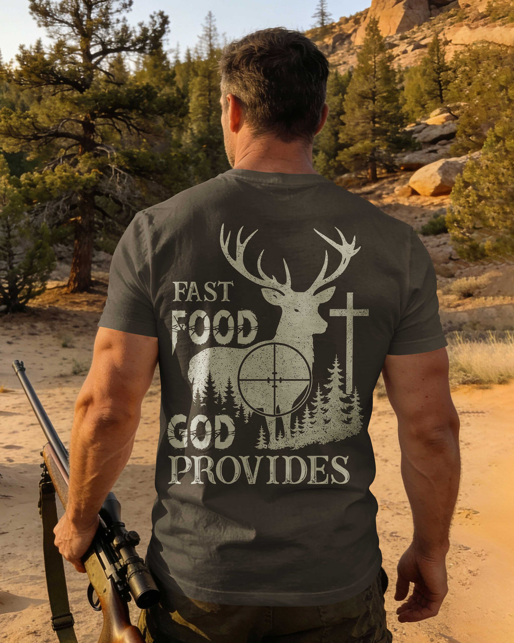 Fast Food God Provides Shirt