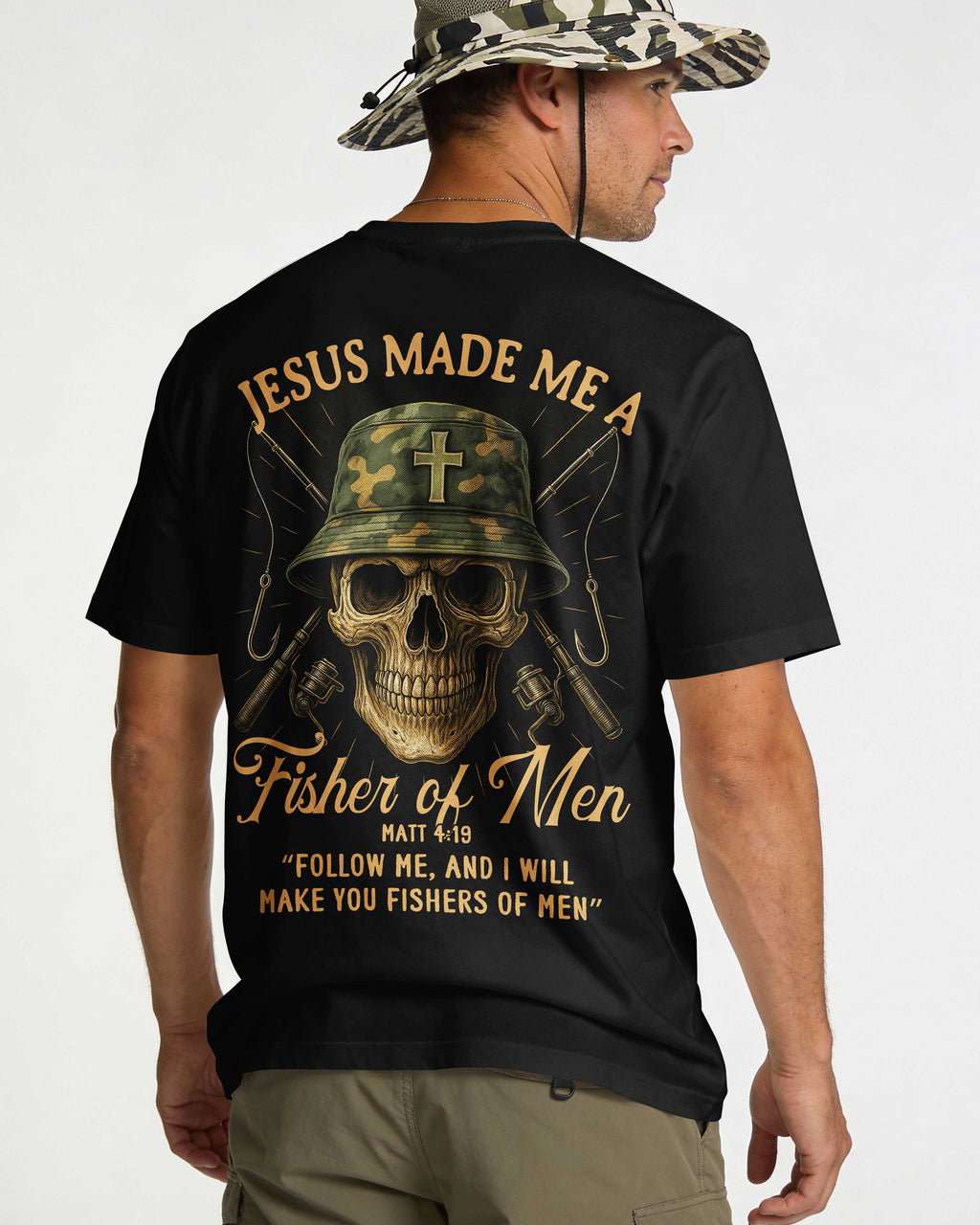 Jesus Made Me A Fisher Of Men All Over Print T-Shirt