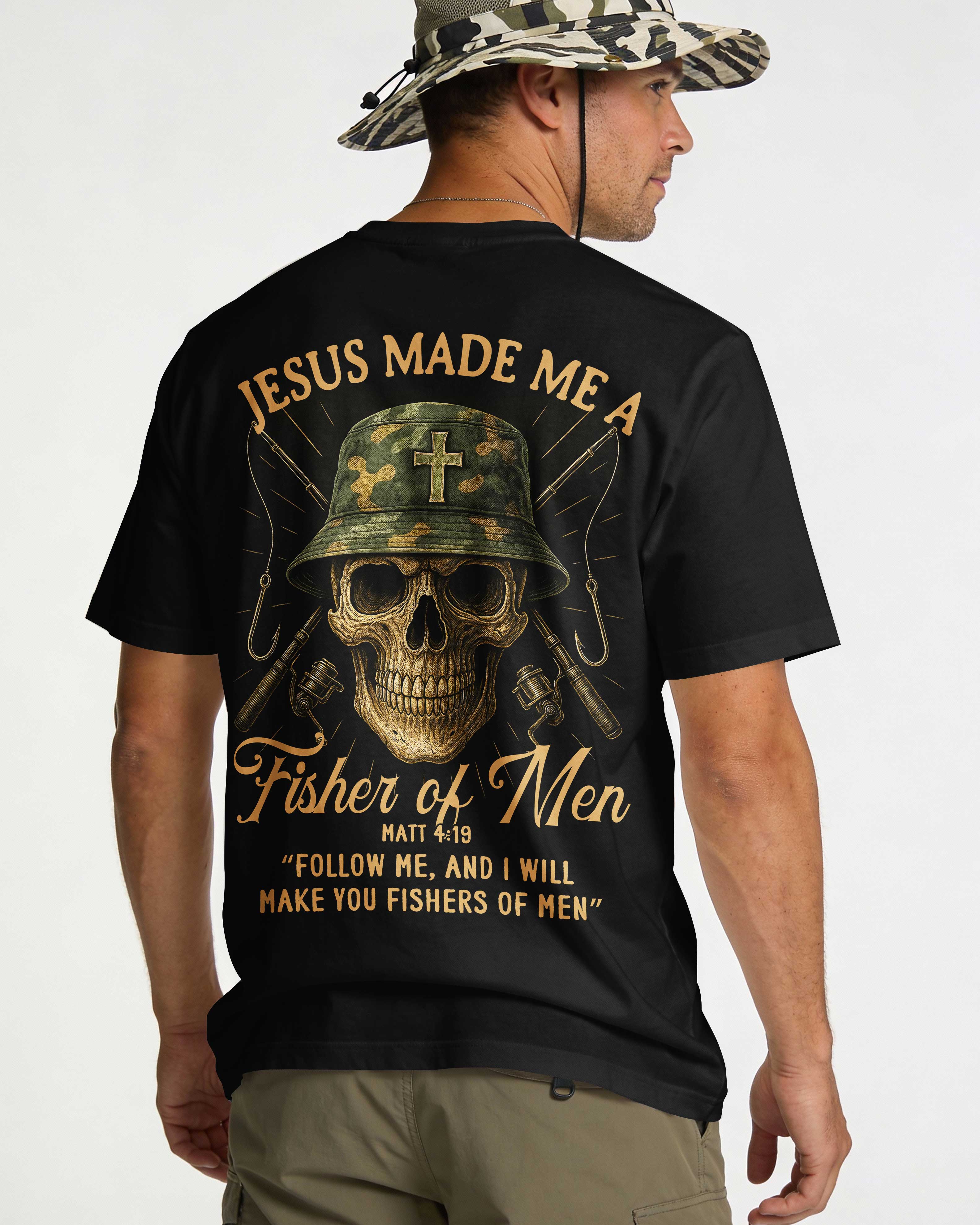 Jesus Made Me A Fisher Of Men All Over Print T-Shirt