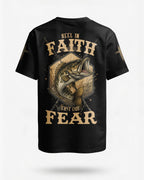 Reel In Faith Cast Out Fear All Over Print T-Shirt