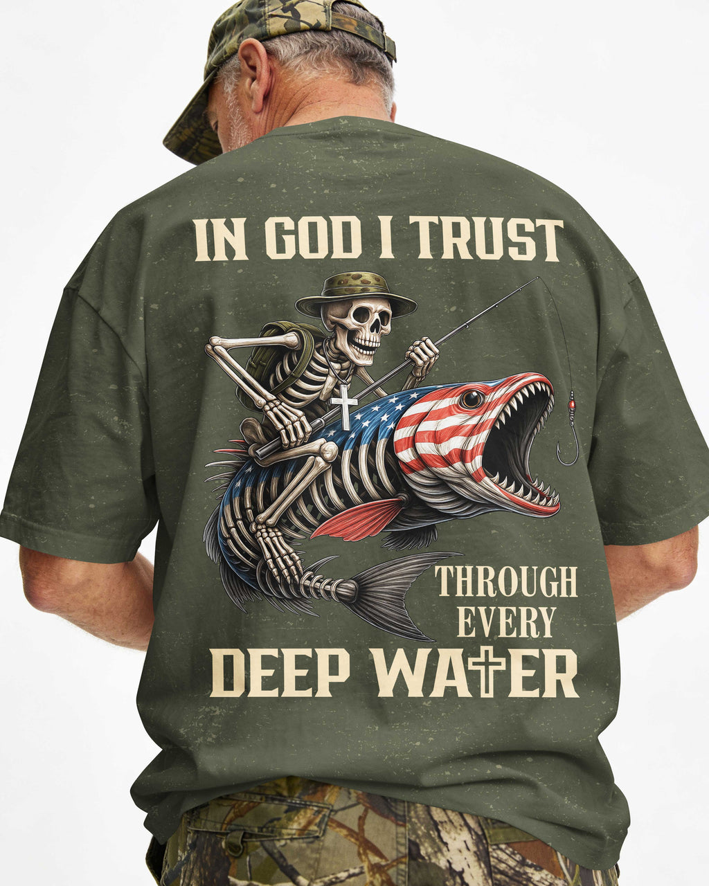 In God I Trust Through Every Deep Water All Over Print T-Shirt
