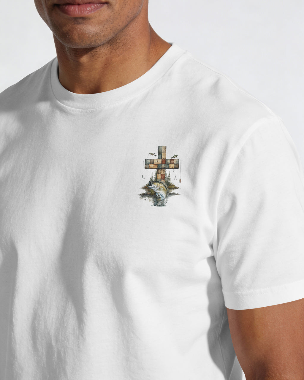 Even Jesus Had A Fish Story All Over Print T-Shirt