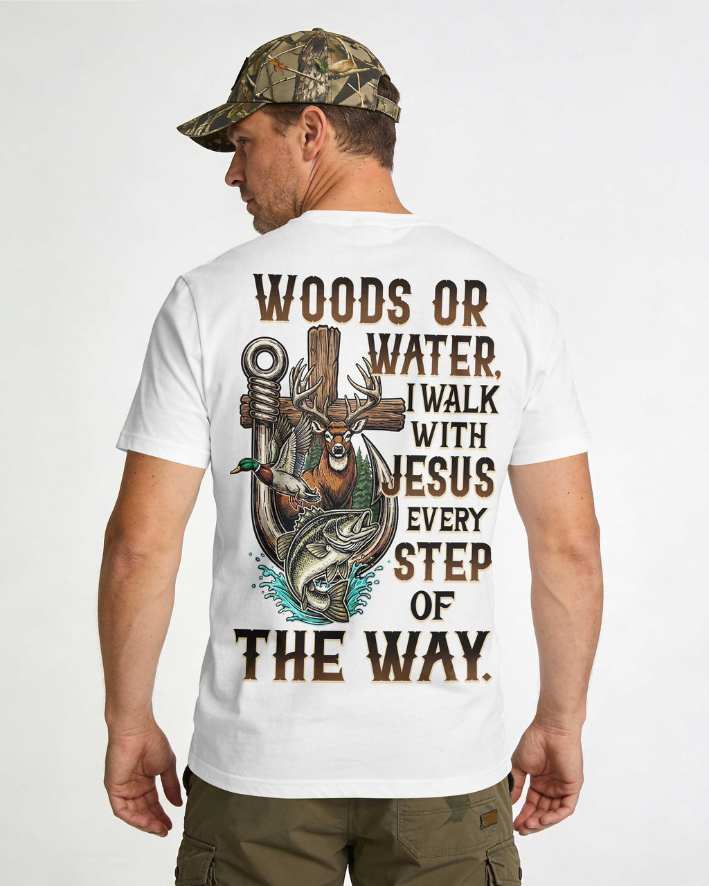 Woods Or Water I Walk With Jesus T-Shirt