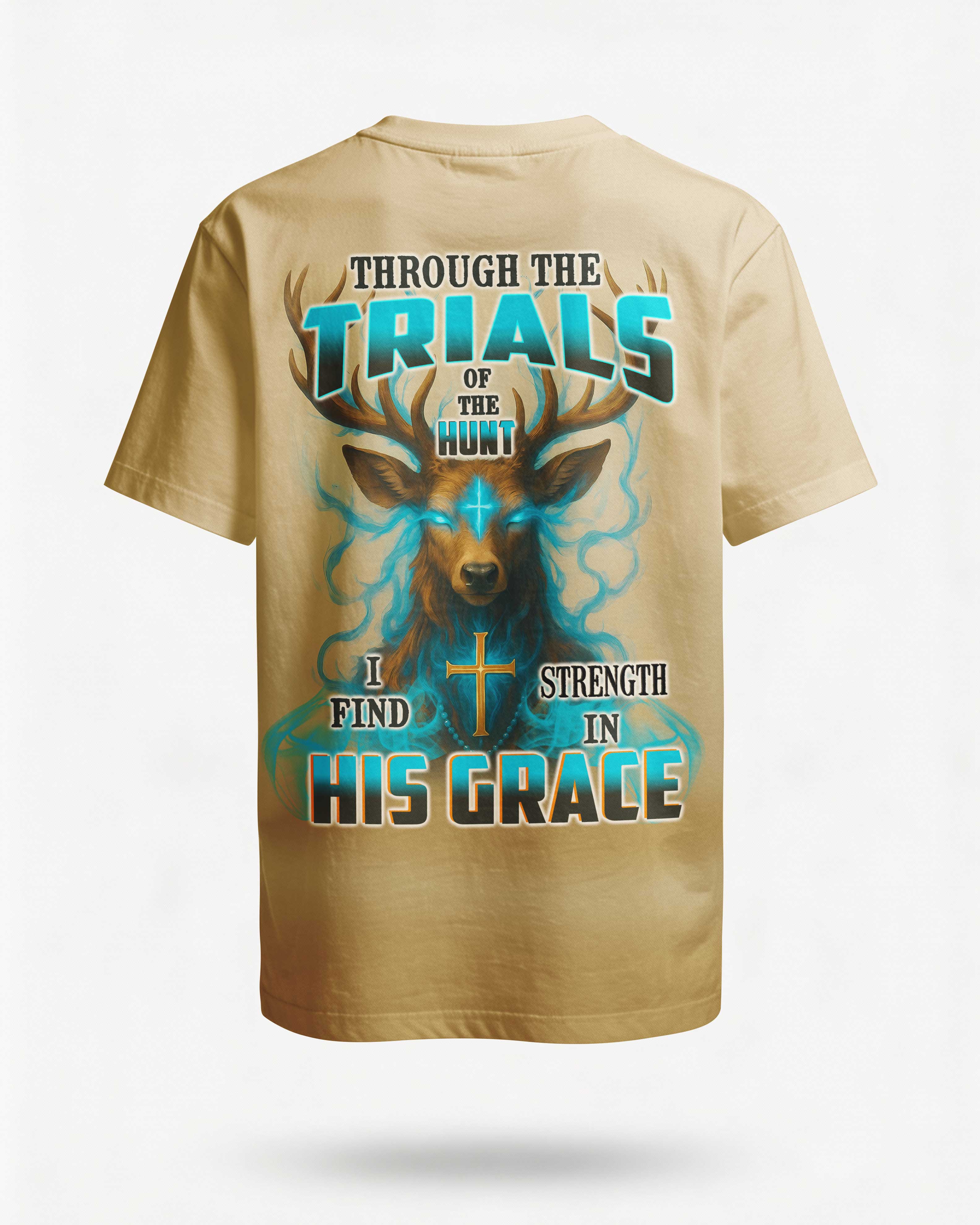 Through The Trials Of The Hunt I Find Strength In His Grace All Over Print T-Shirt