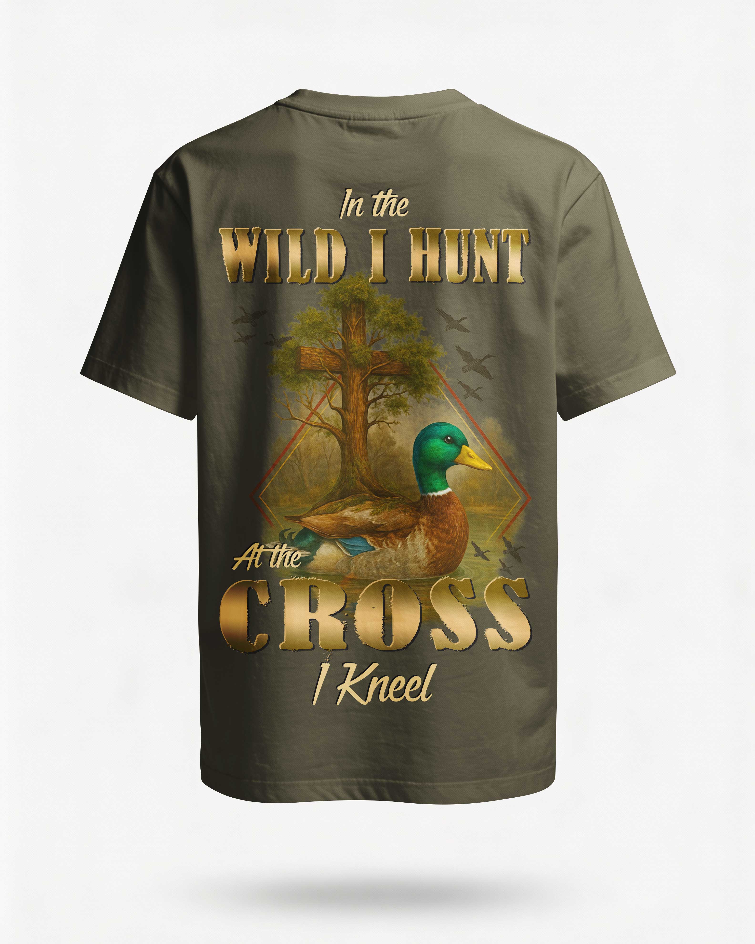 In The Wild I Hunt At The Cross I Kneel T-Shirt Main image