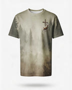 I Like Hunting And Believe In Jesus All Over Print T-Shirt
