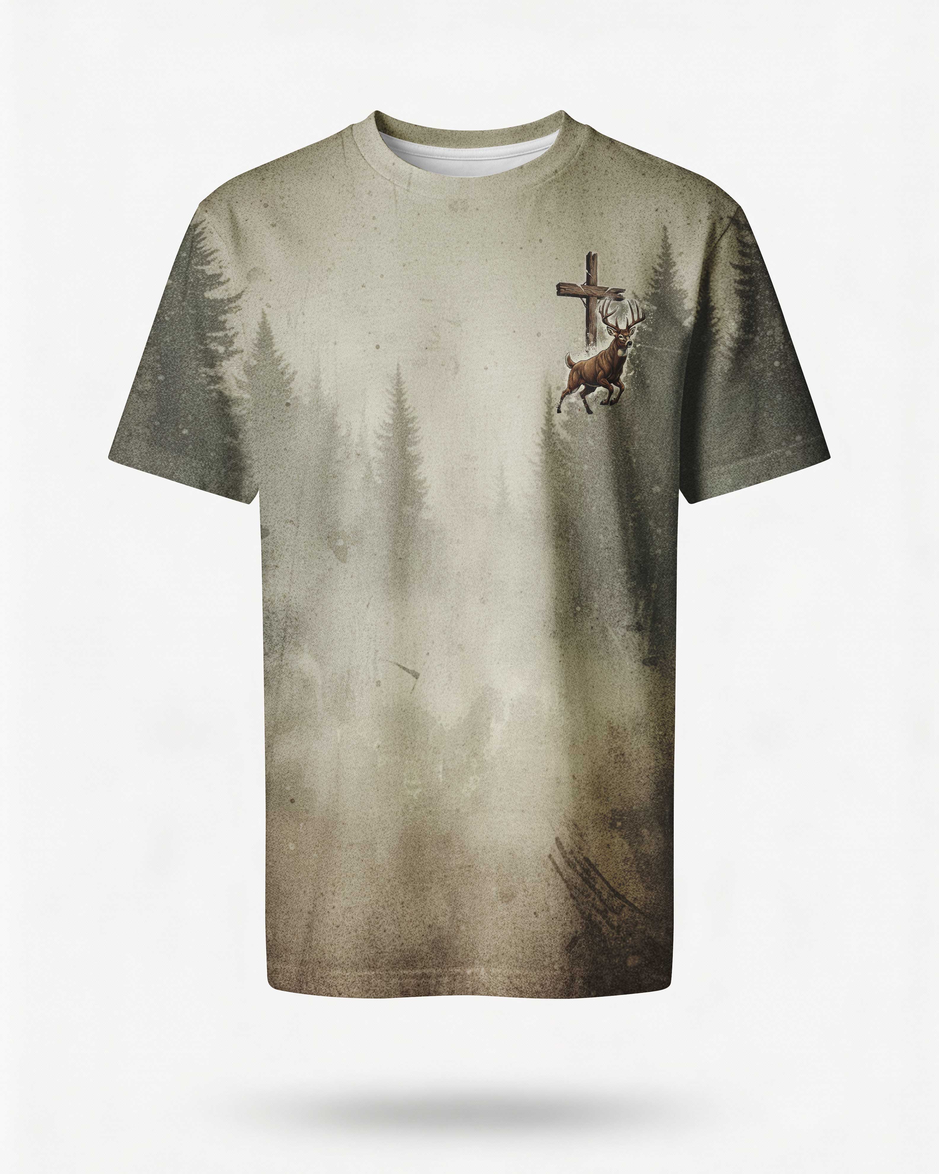 I Like Hunting And Believe In Jesus All Over Print T-Shirt