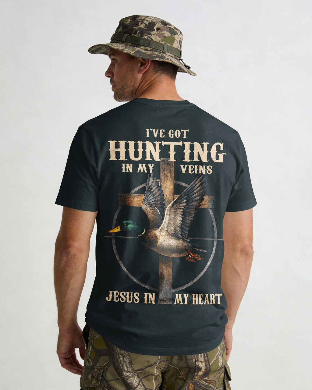 I've Got Hunting In My Veins Jesus In My Heart T-Shirt