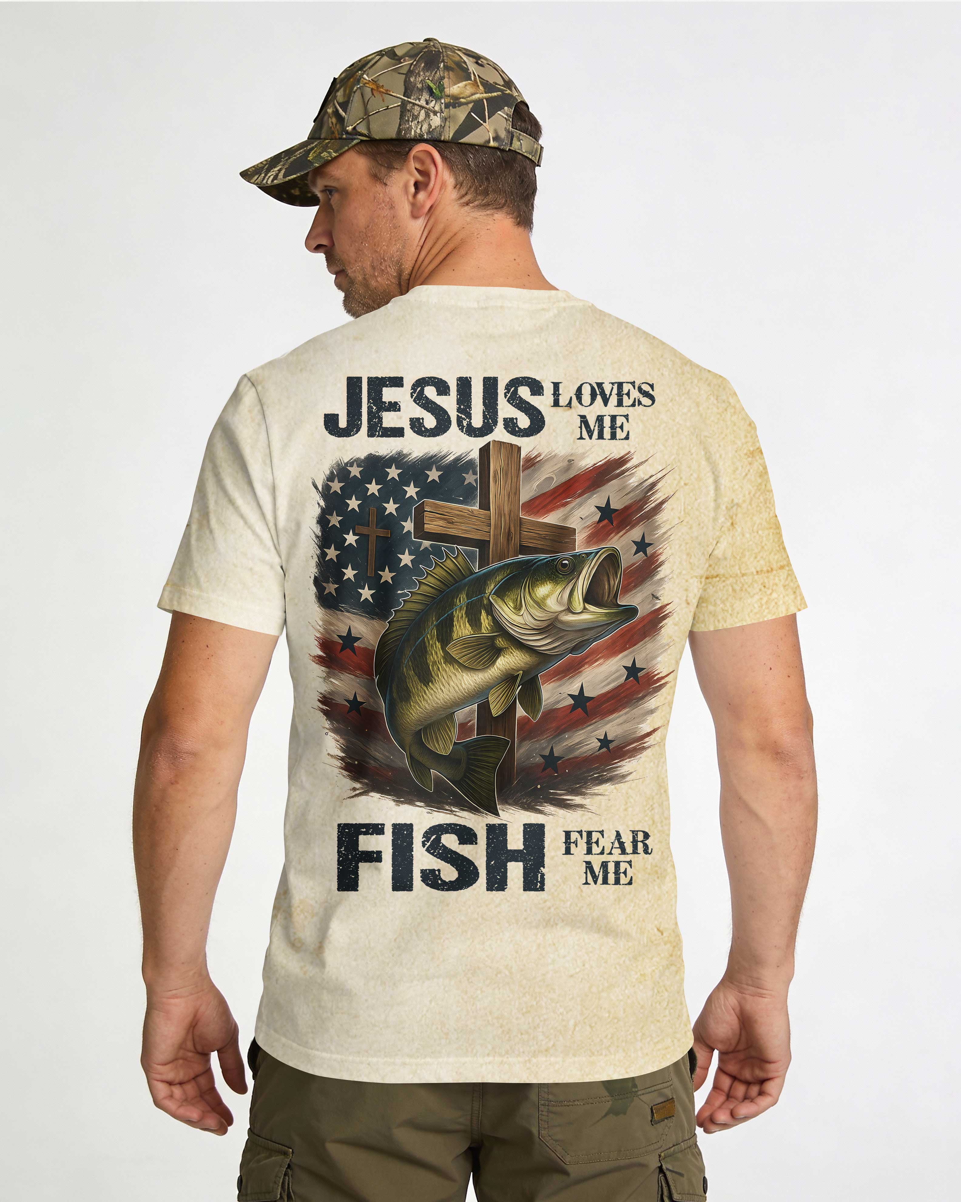 Jesus Loves Me Fish Fear Me T-Shirt