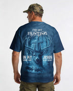 I've Got Hunting In My Veins And Jesus In My Heart Blue Shirt