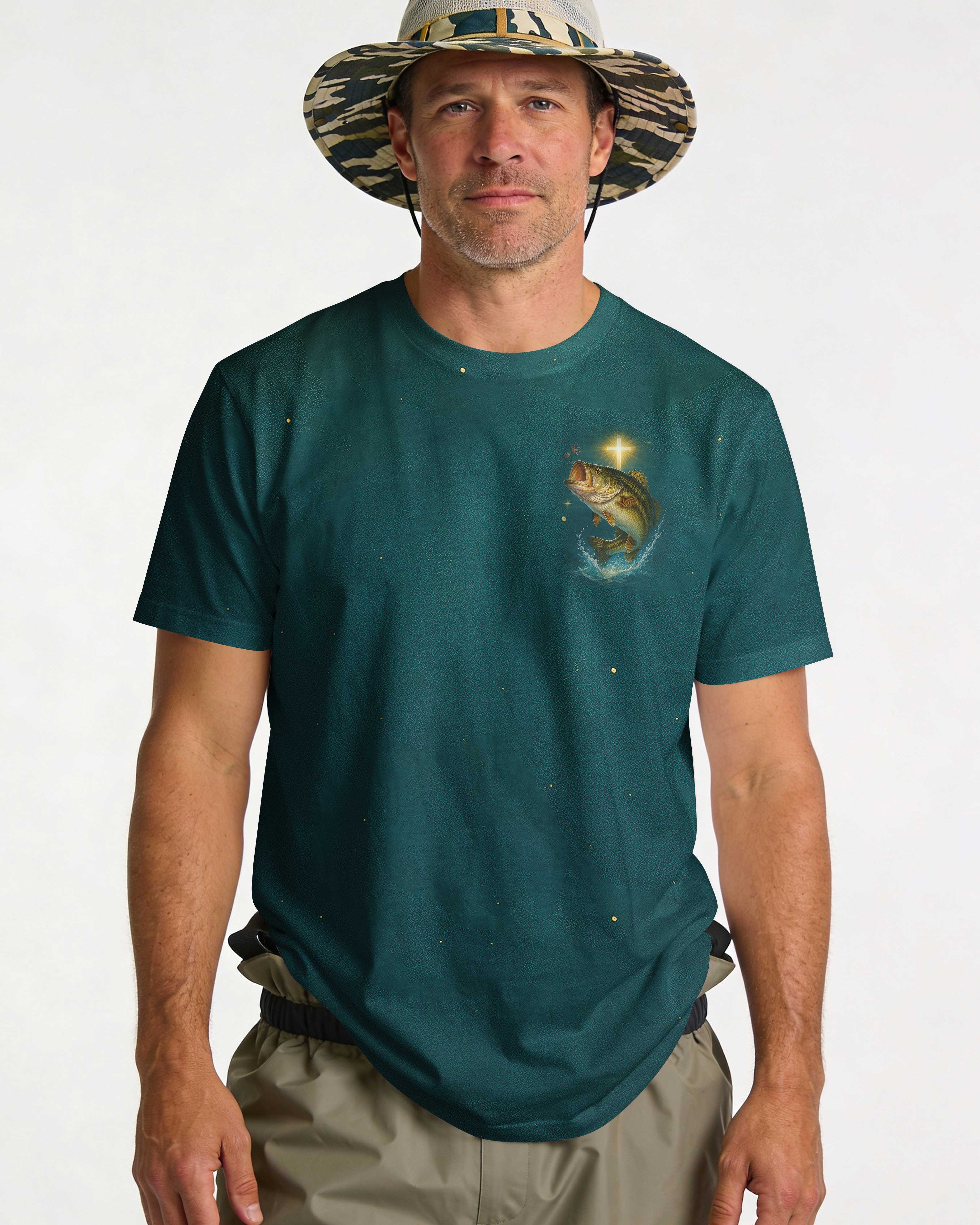 I've Got Fishing In My Veins And Jesus In My Heart All Over Print T-Shirt