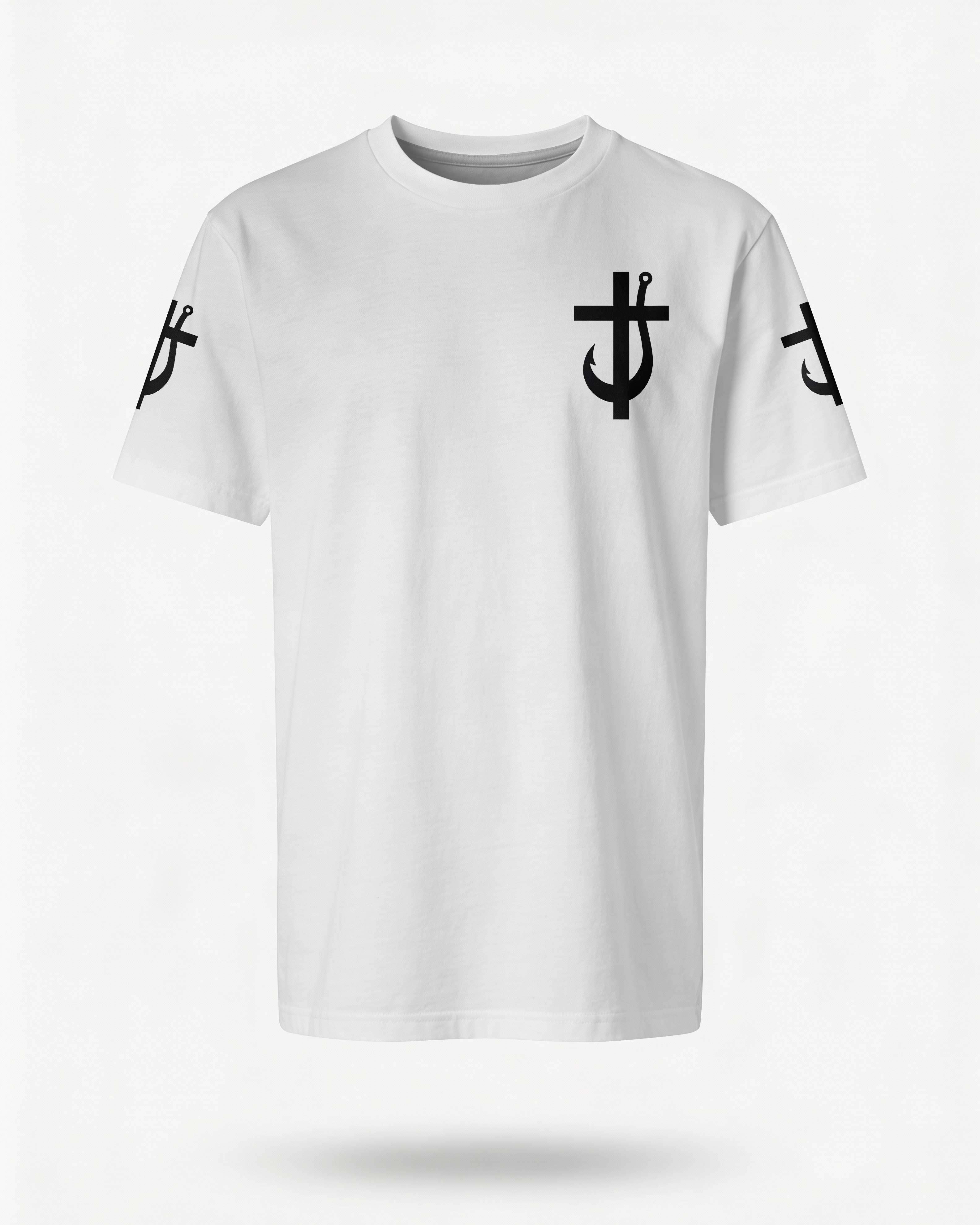 Jesus Made Me A Fisherman I Catch He Cleans All Over Print T-Shirt