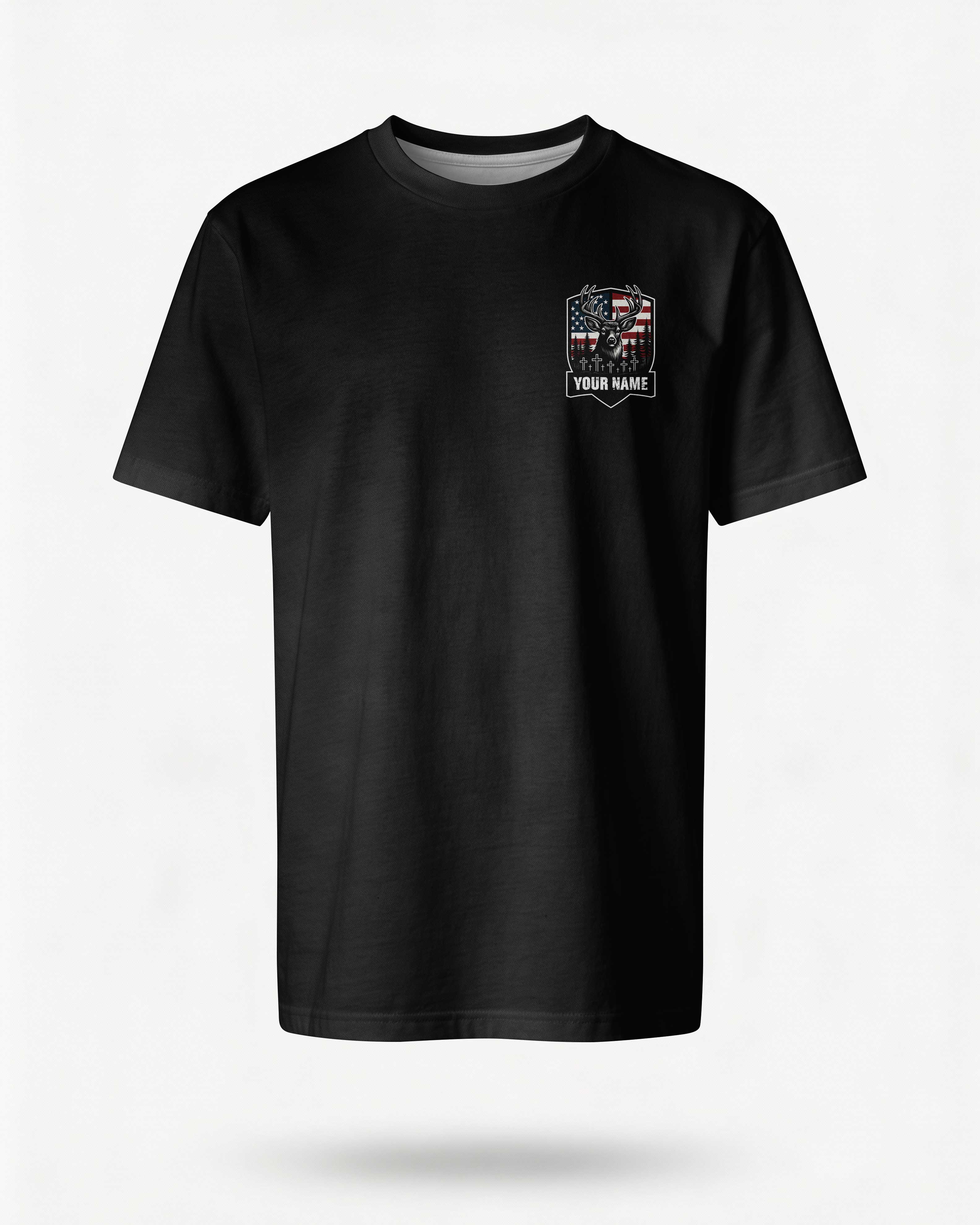 I Was Born To Hunt The Wild But Chosen To Follow The Cross Custom Name Custom Name T-Shirt