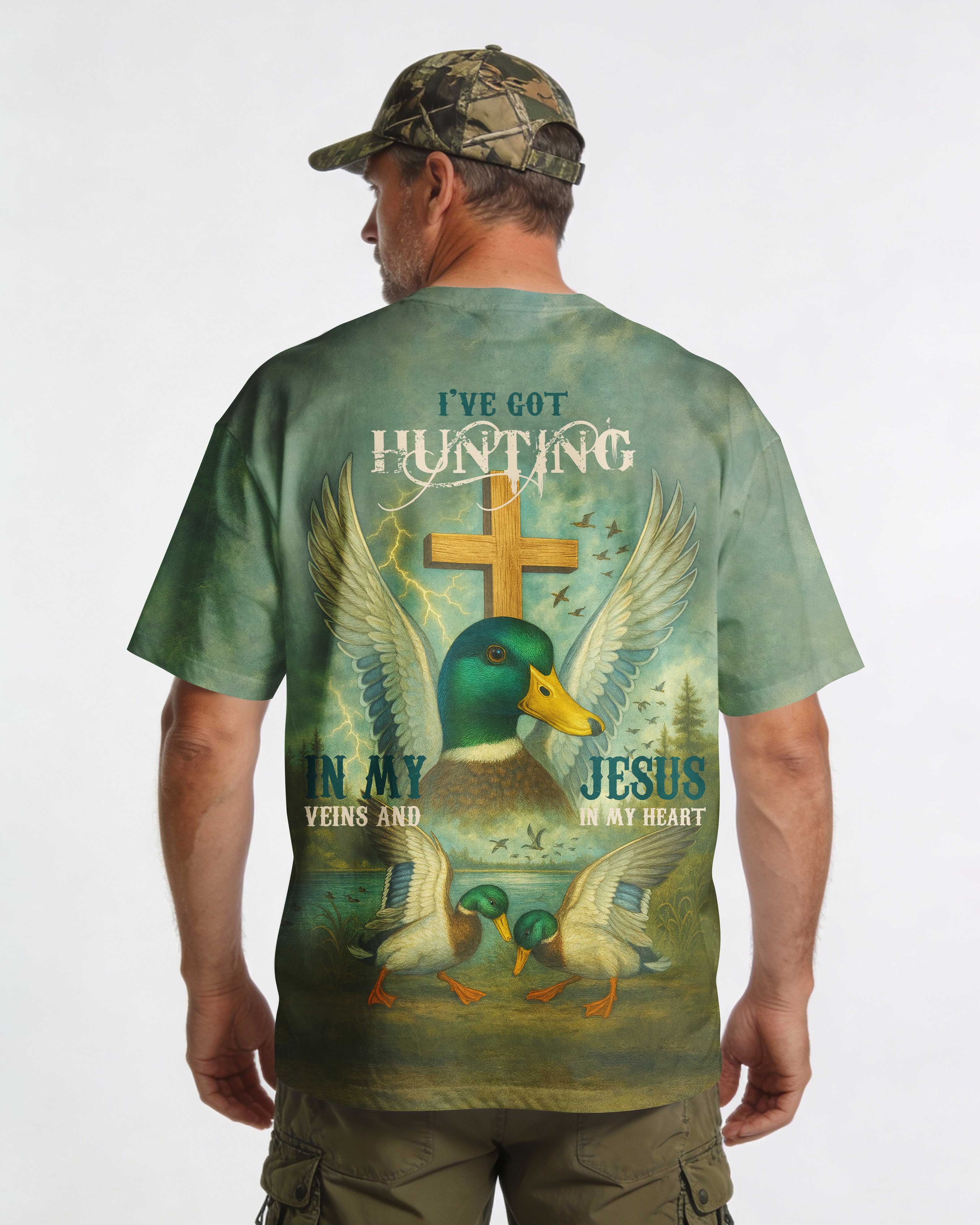 I've Got Hunting In My Veins And Jesus In My Heart T-Shirt