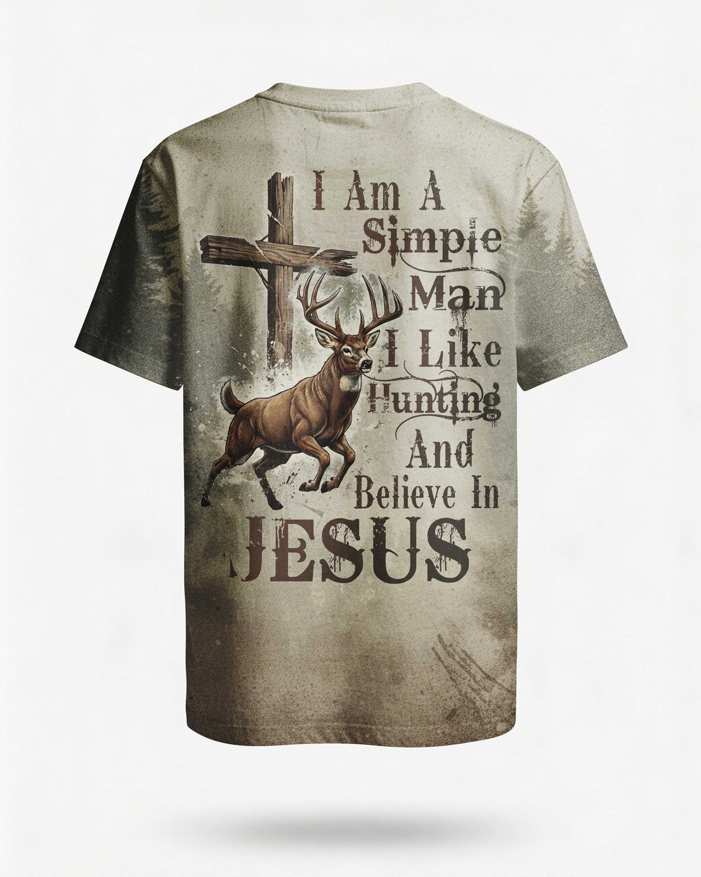 I Like Hunting And Believe In Jesus All Over Print T-Shirt