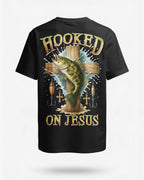 Hooked On Jesus All Over Print T-Shirt