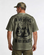 I've Got Hunting In My Veins And Jesus In My Heart Custom Name T-Shirt
