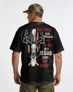 Hunting Run Through My Veins But Jesus Leads My Way Custom Name T-Shirt