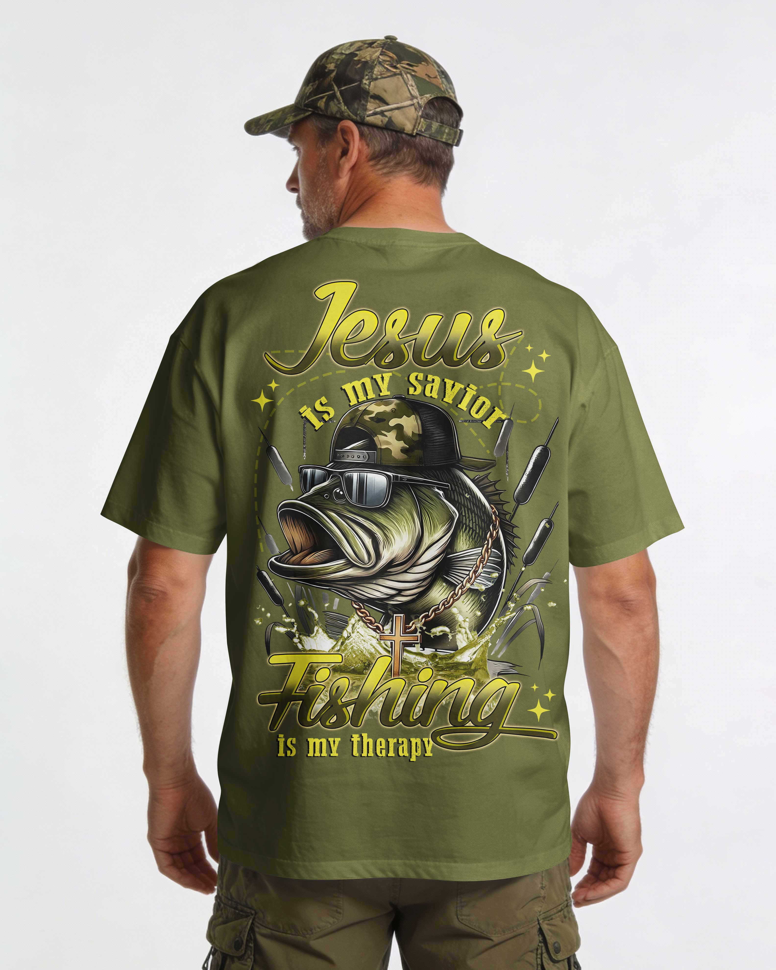 Jesus Is My Savior Fishing Is My Therapy Shirt