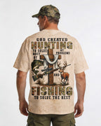 God Created Hunting To Solve Most Of My Problems And Fishing Shirt