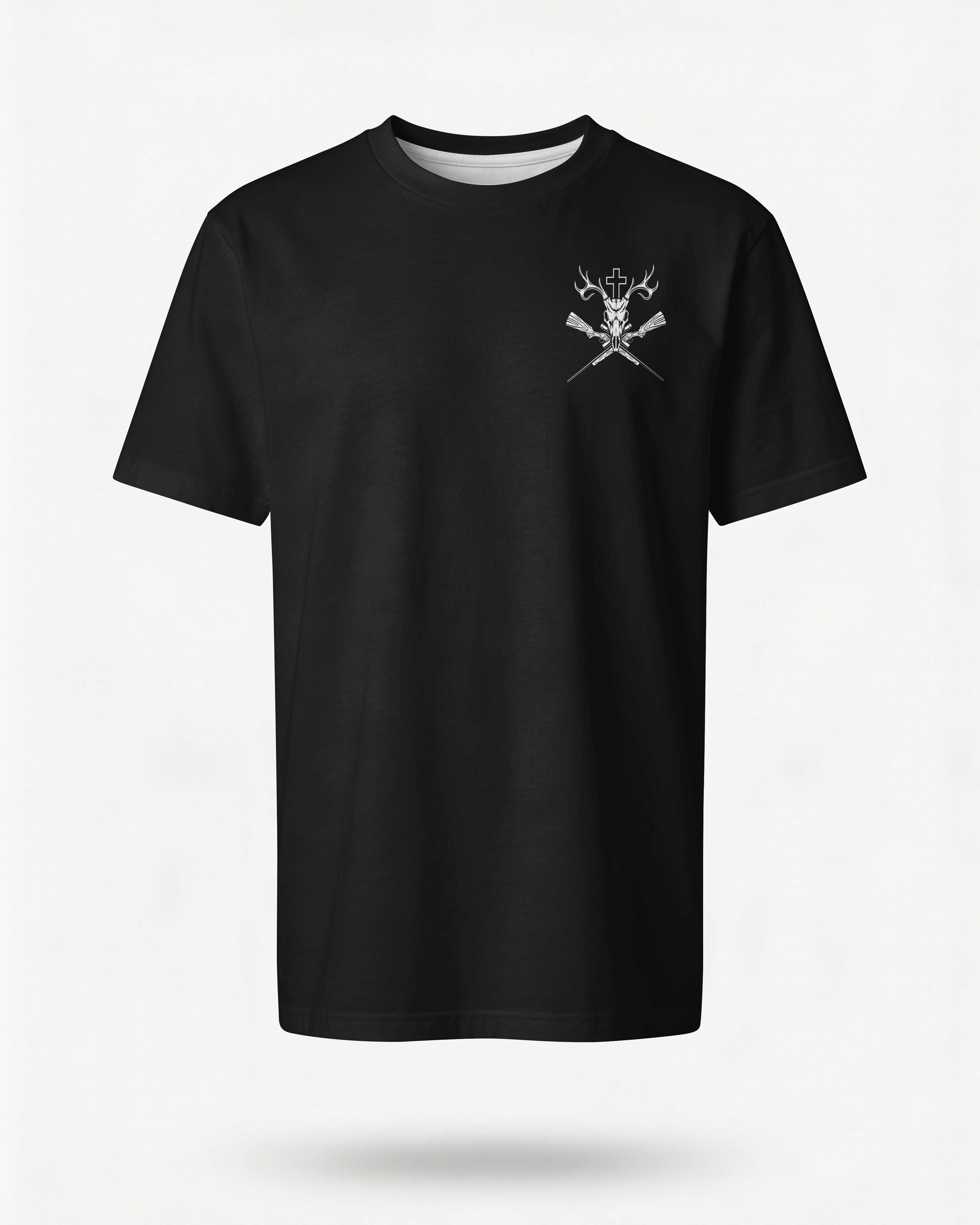 Never Underestimate An Old Man Who Believe In Jesus And Love Hunting T-Shirt