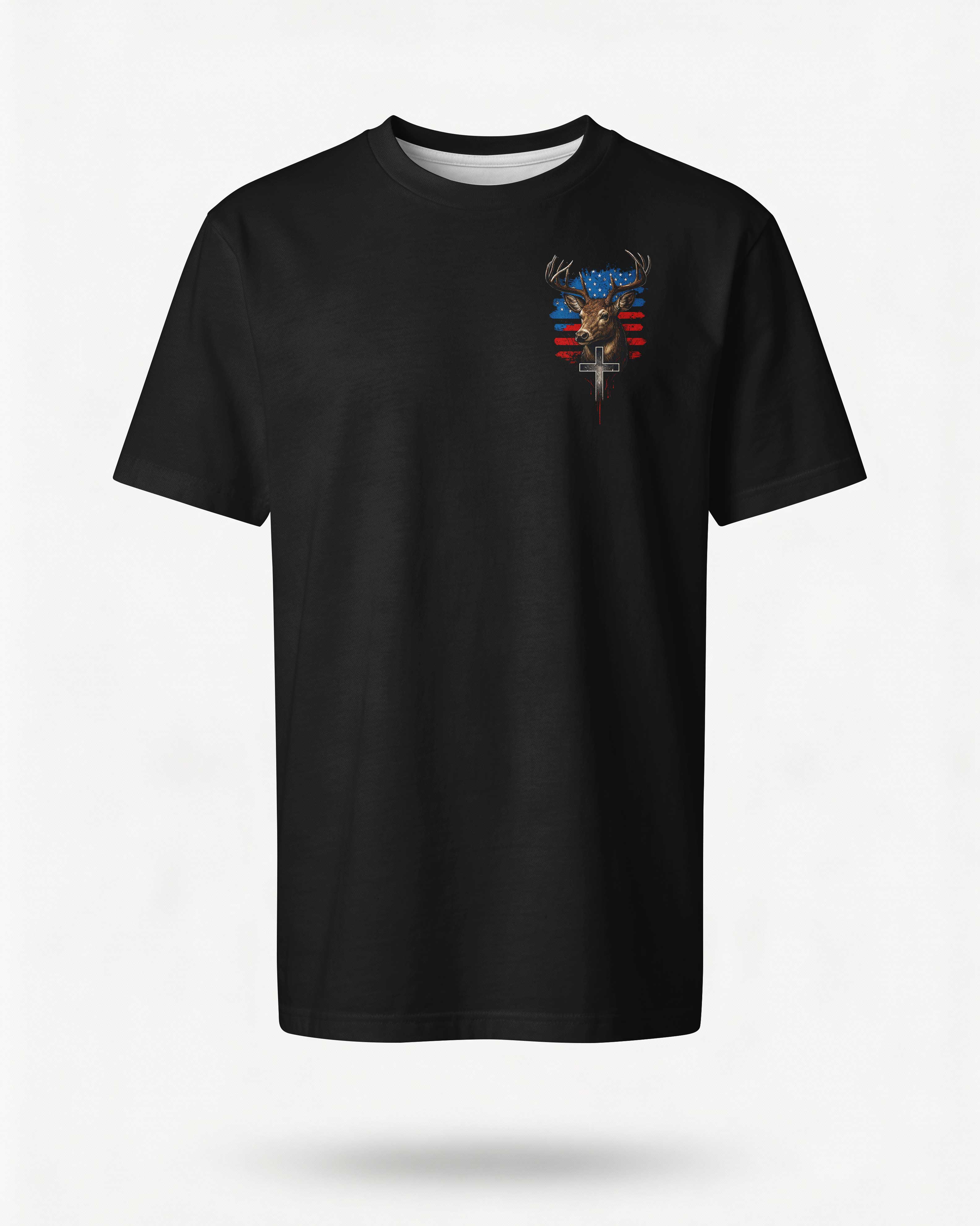 Hunter By Blood American By Birth Christian By Choice T-Shirt Secondary image