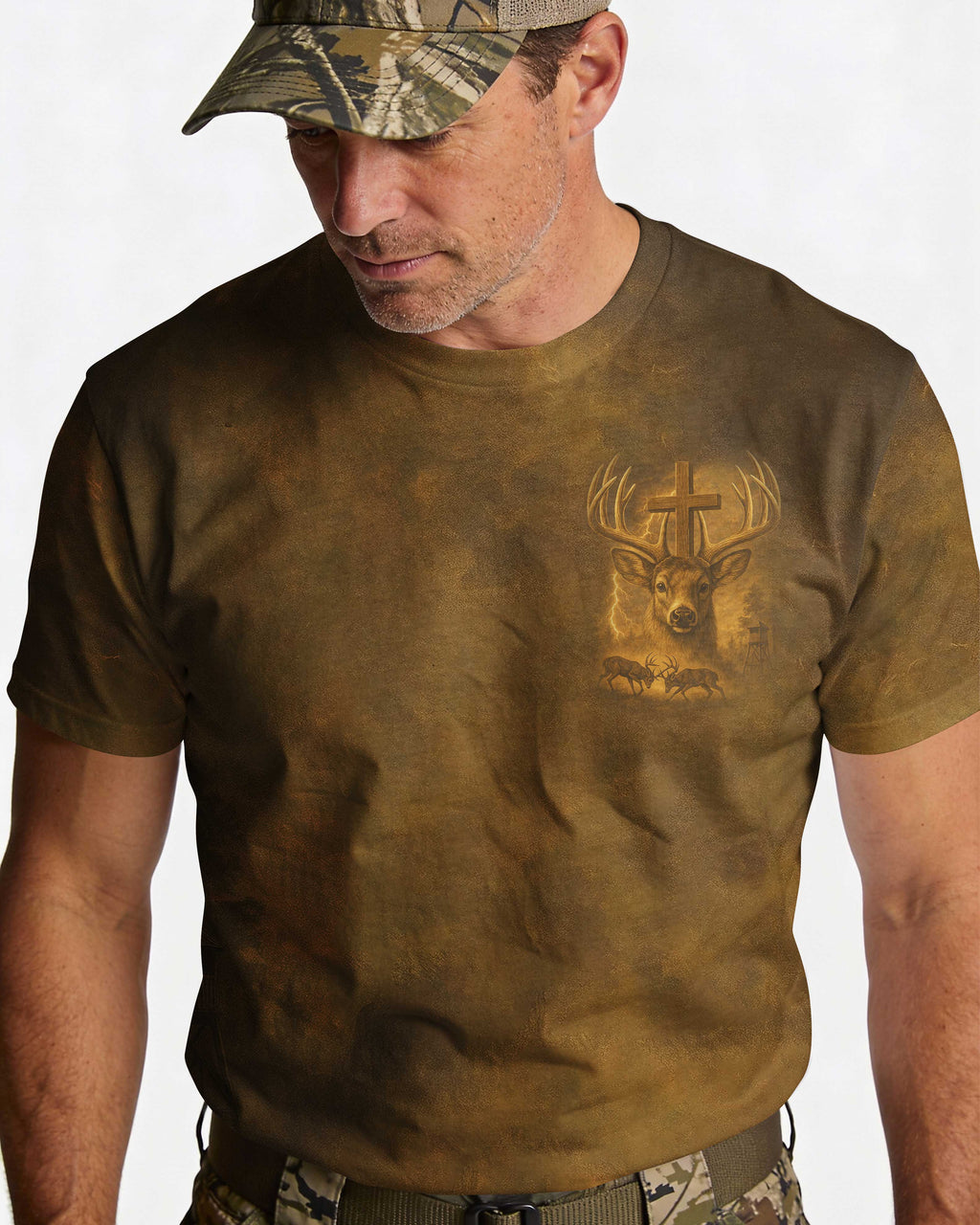 I've Got Hunting In My Veins And Jesus In My Heart All Over Print T-Shirt