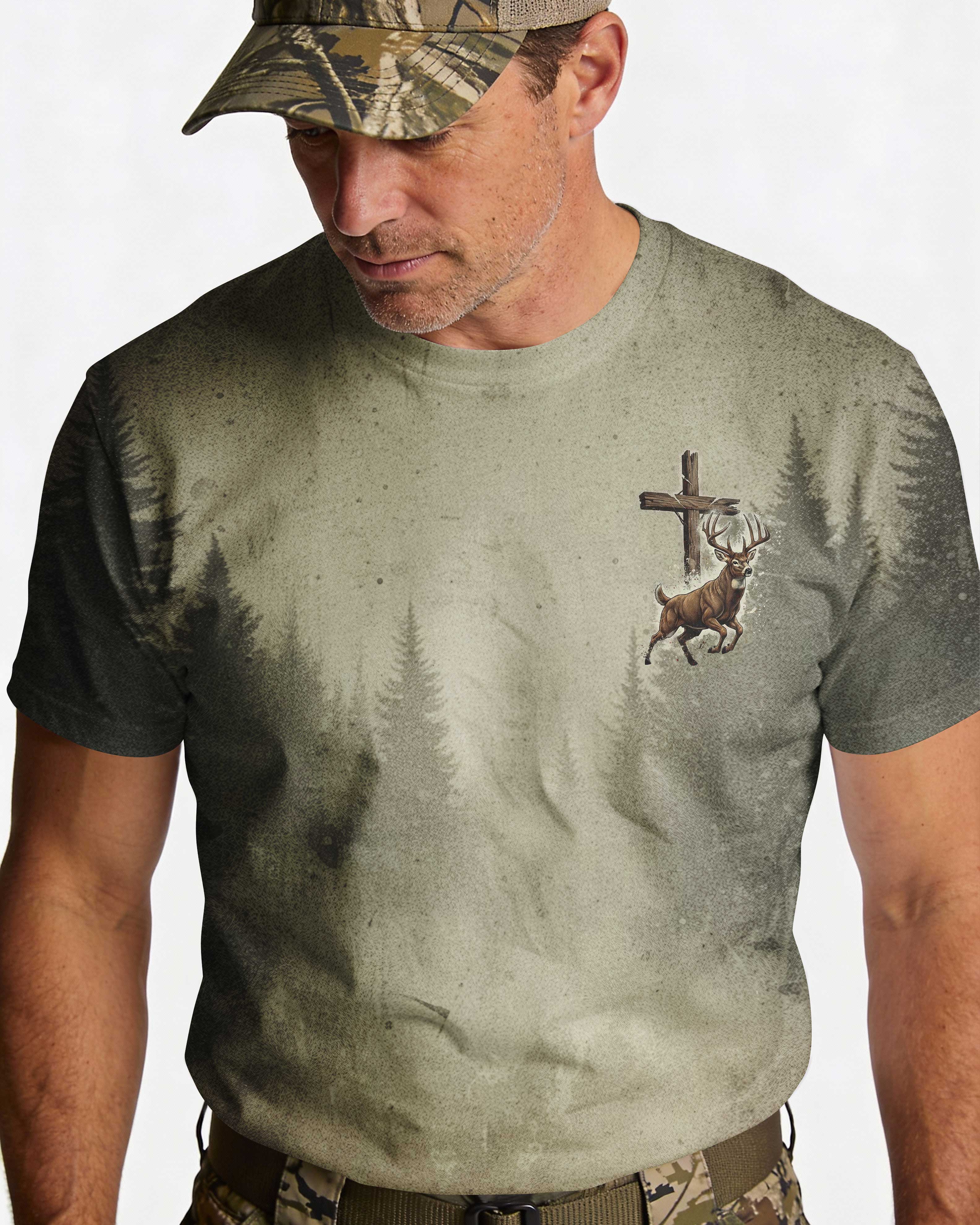 I Like Hunting And Believe In Jesus All Over Print T-Shirt
