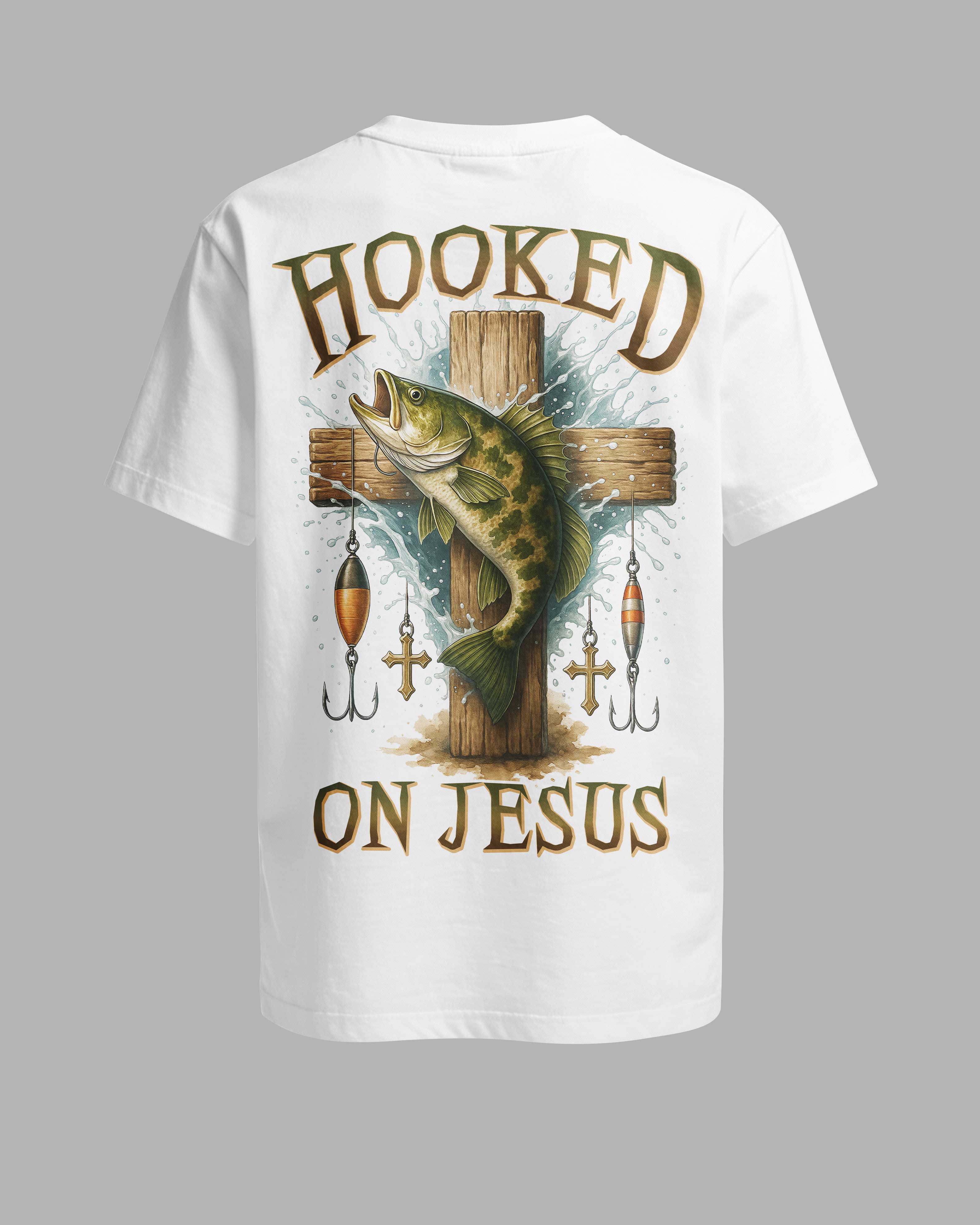 Hooked On Jesus All Over Print T-Shirt Main image