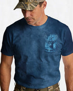 I've Got Hunting In My Veins And Jesus In My Heart Blue Shirt