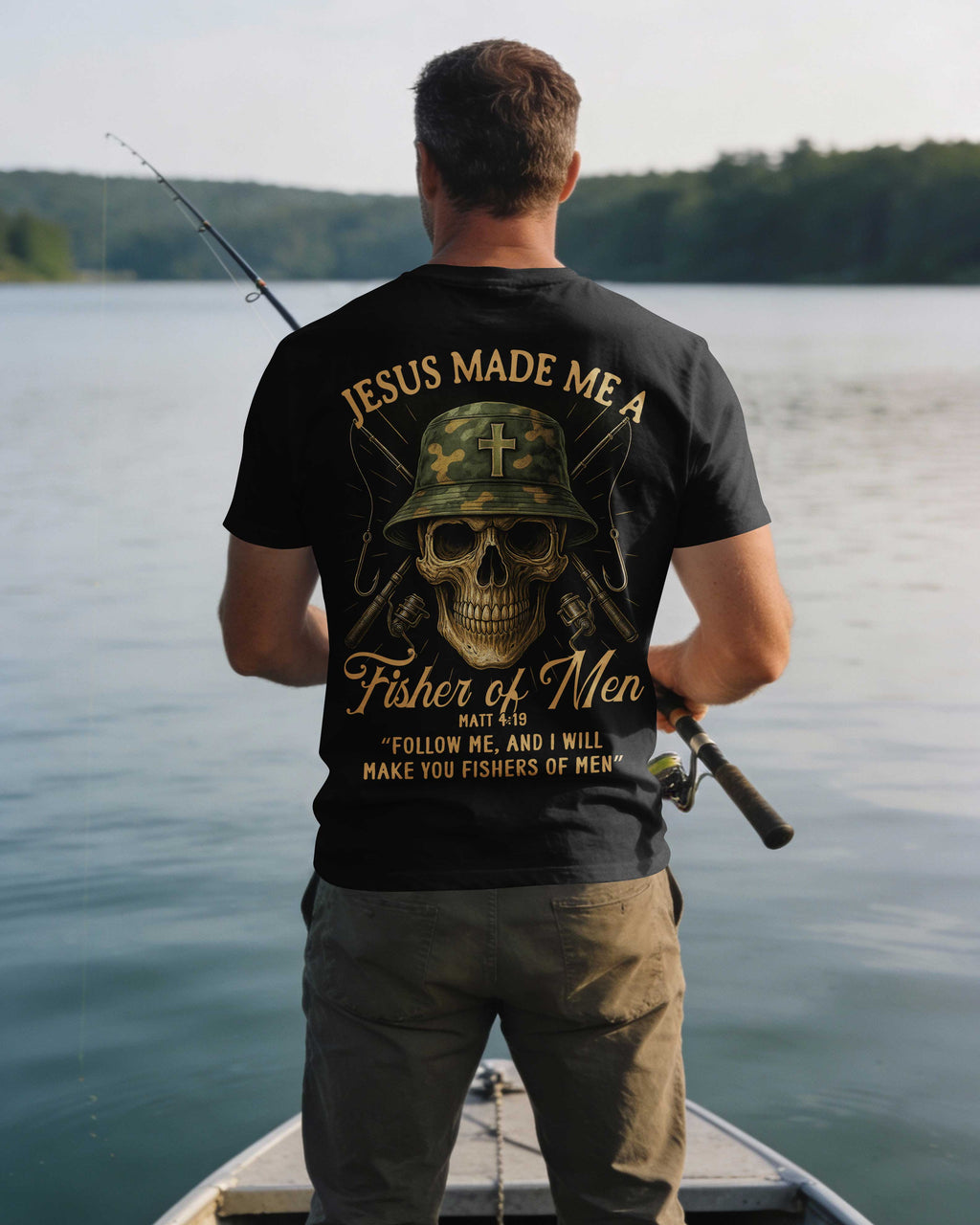 Jesus Made Me A Fisher Of Men All Over Print T-Shirt