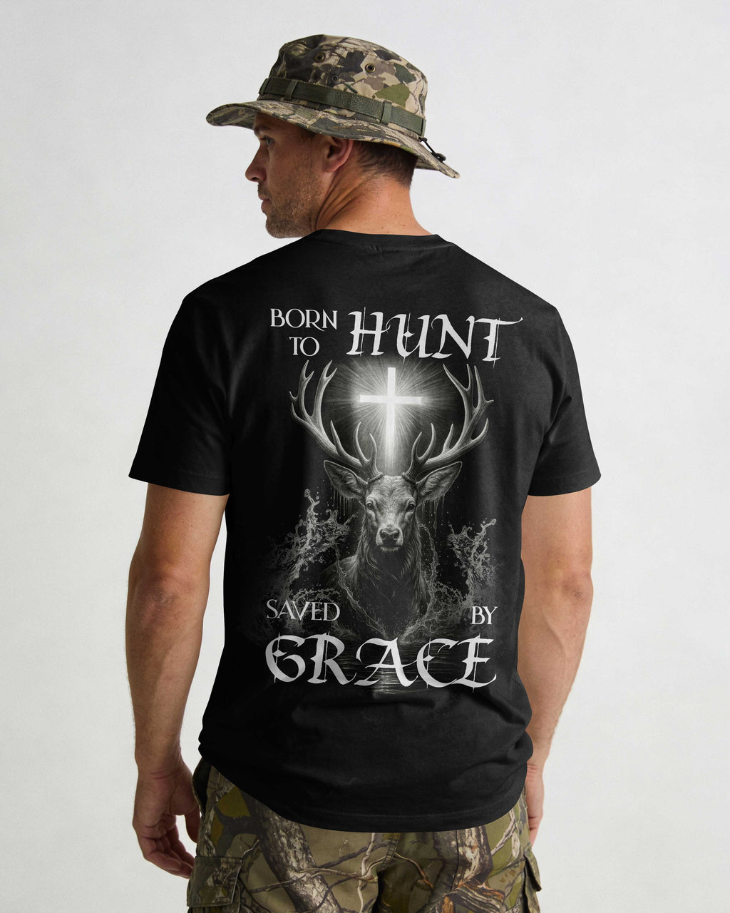 Born To Hunt Saved By Grace T-Shirt