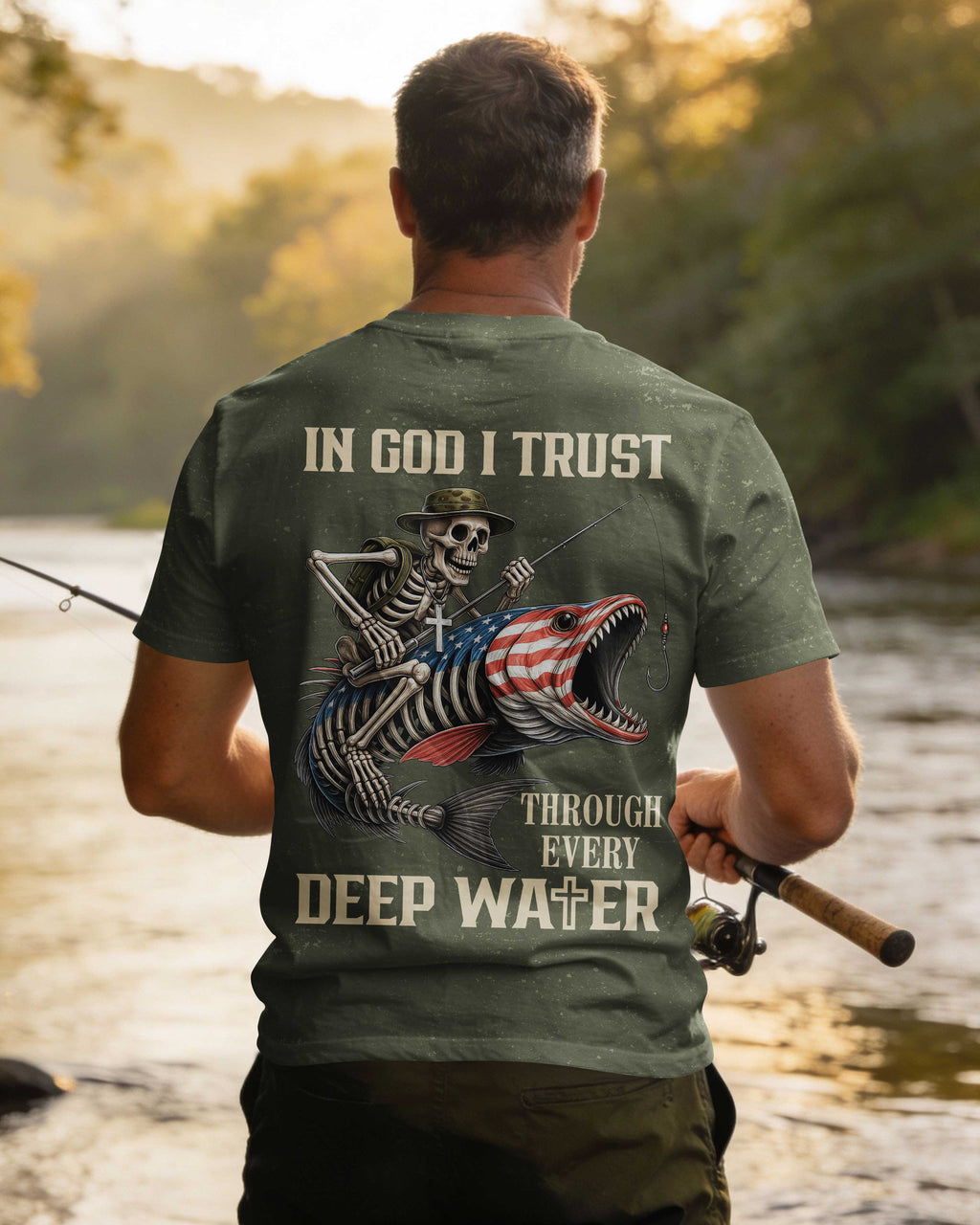 In God I Trust Through Every Deep Water All Over Print T-Shirt