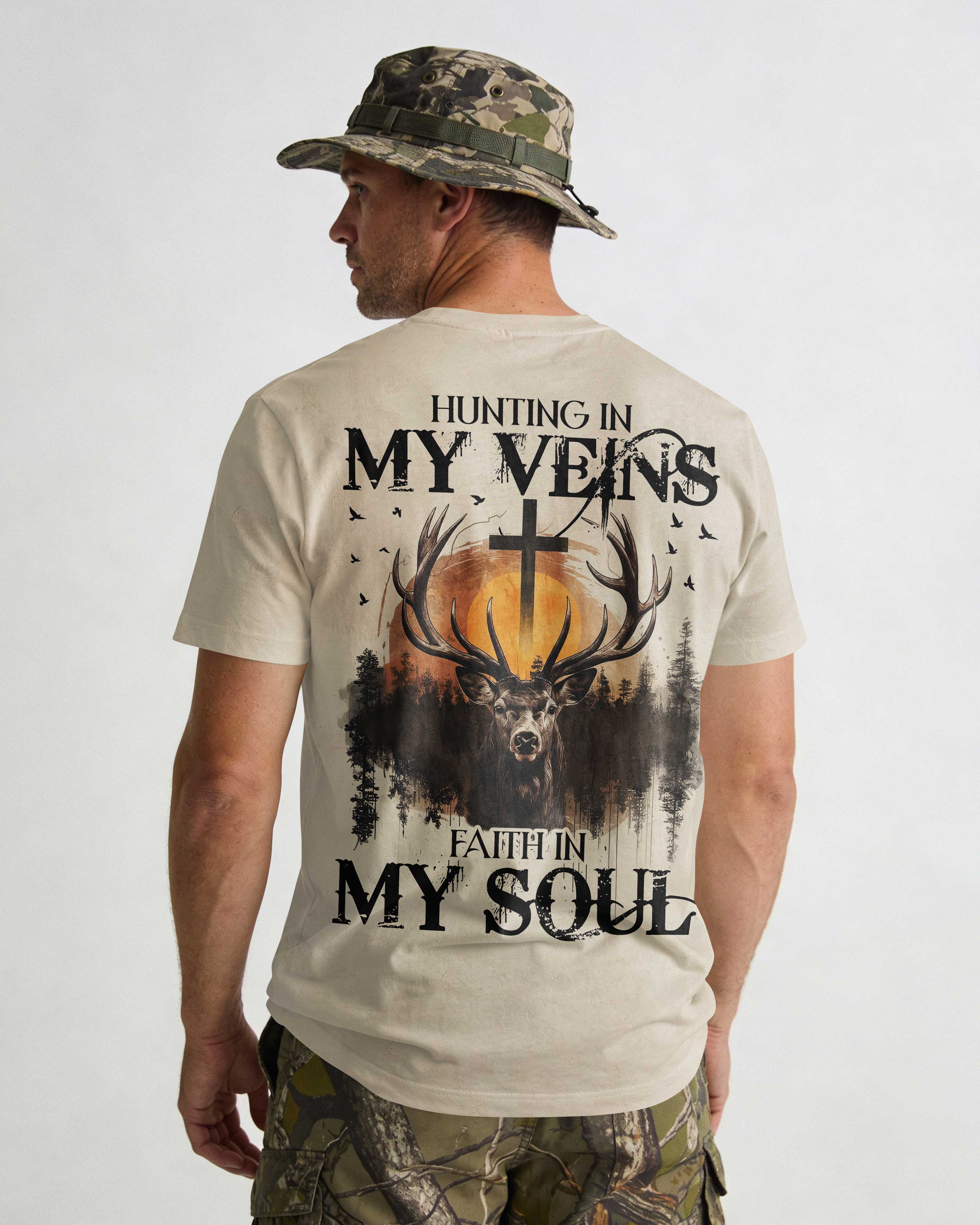 Hunting In My Veins Faith In My Soul All Over Print T-Shirt