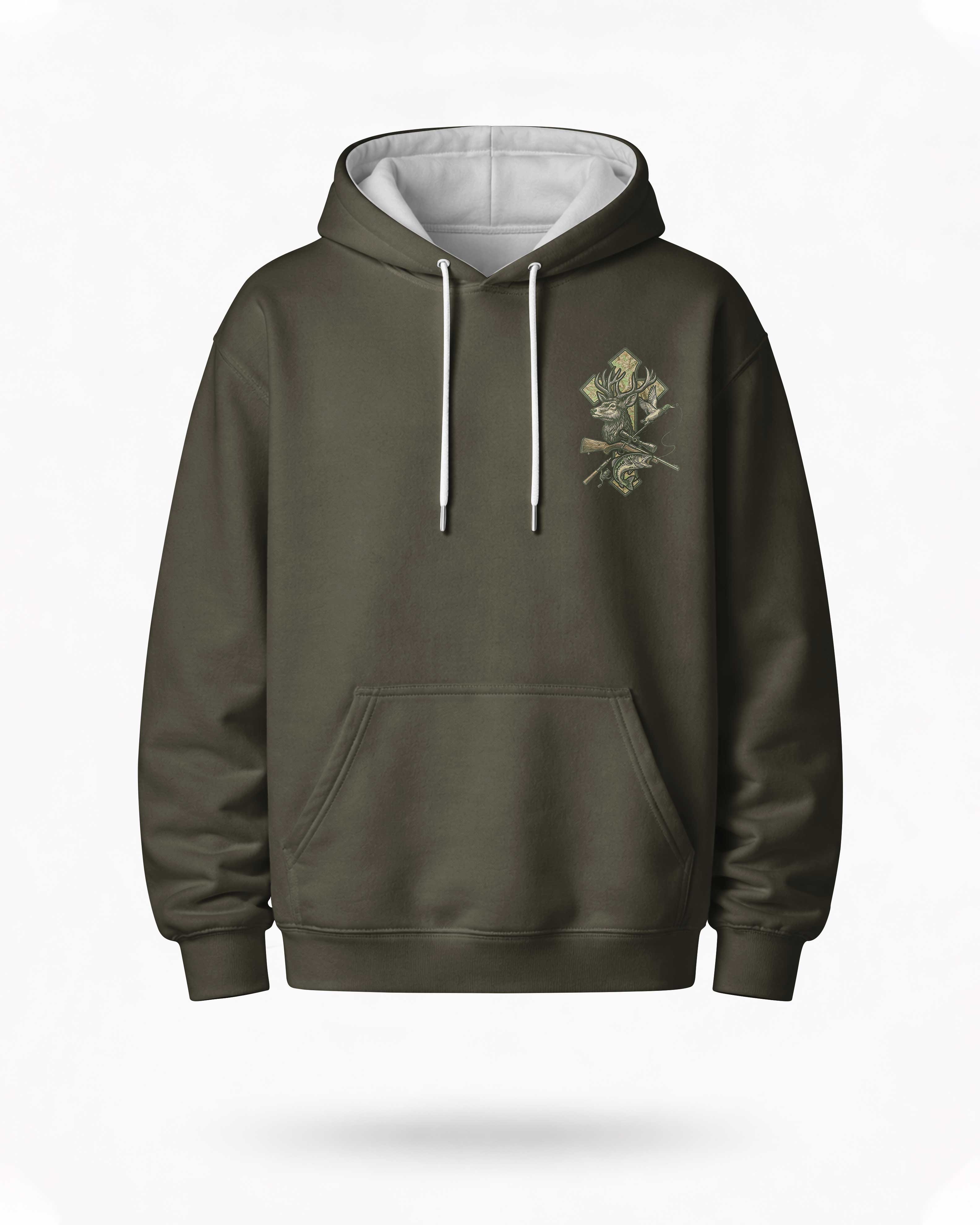 Blessed With Hunting And Fishing My Therapy From God Hoodie