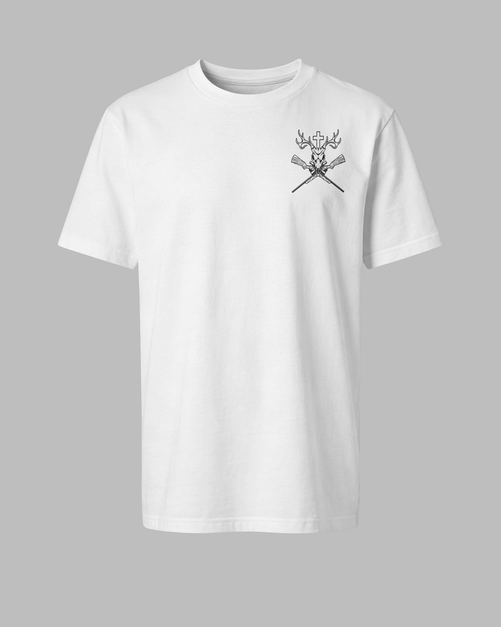 Never Underestimate An Old Man Who Believe In Jesus And Love Hunting T-Shirt