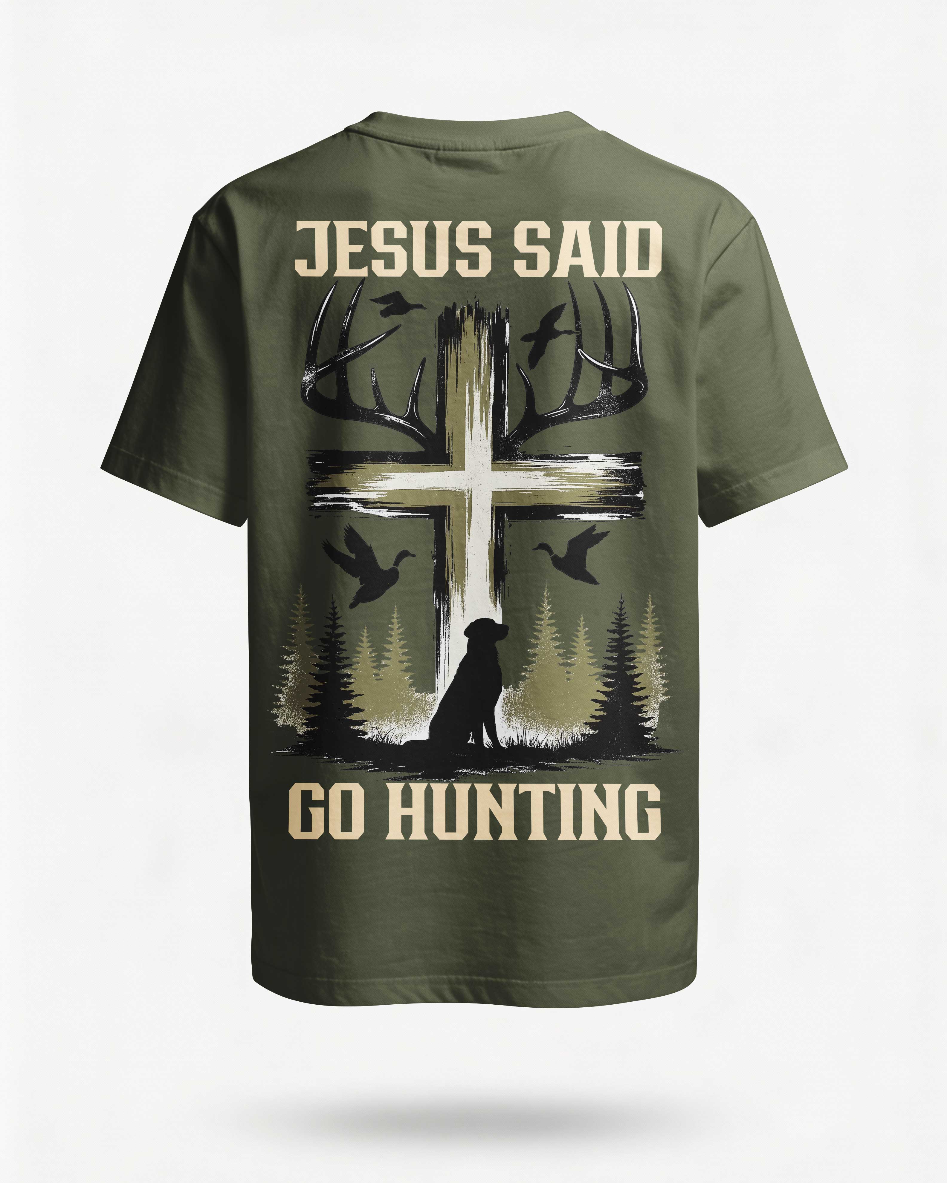 Jesus Said Go Hunting All Over Print T-Shirt Main image