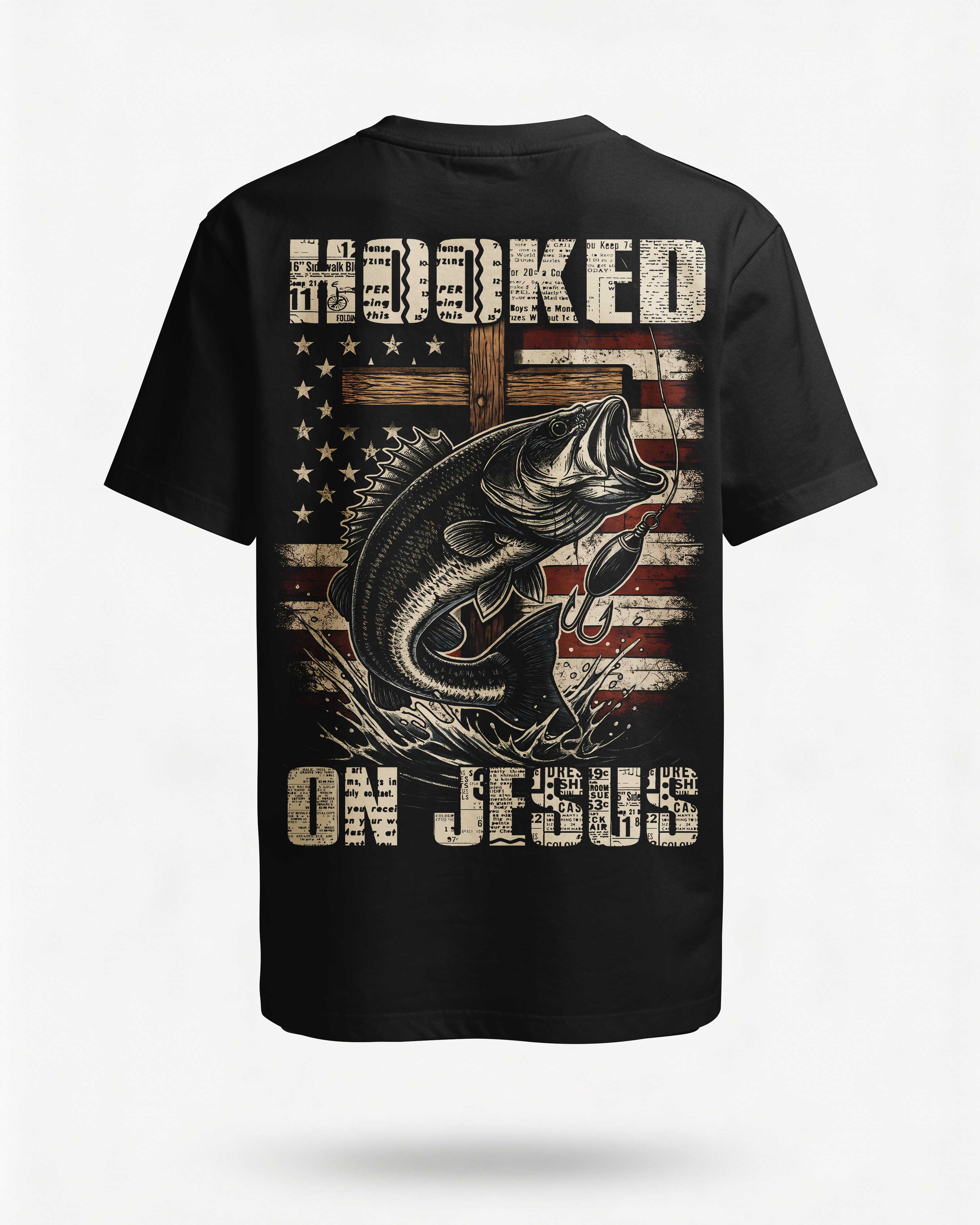 Hooked On Jesus All Over Print T-Shirt Main image
