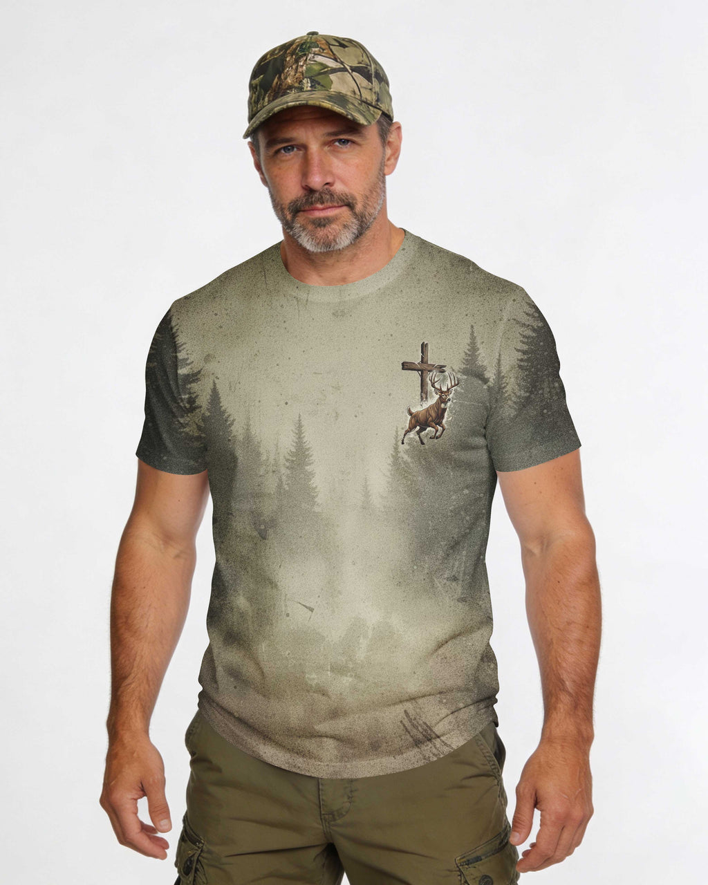 I Like Hunting And Believe In Jesus All Over Print T-Shirt