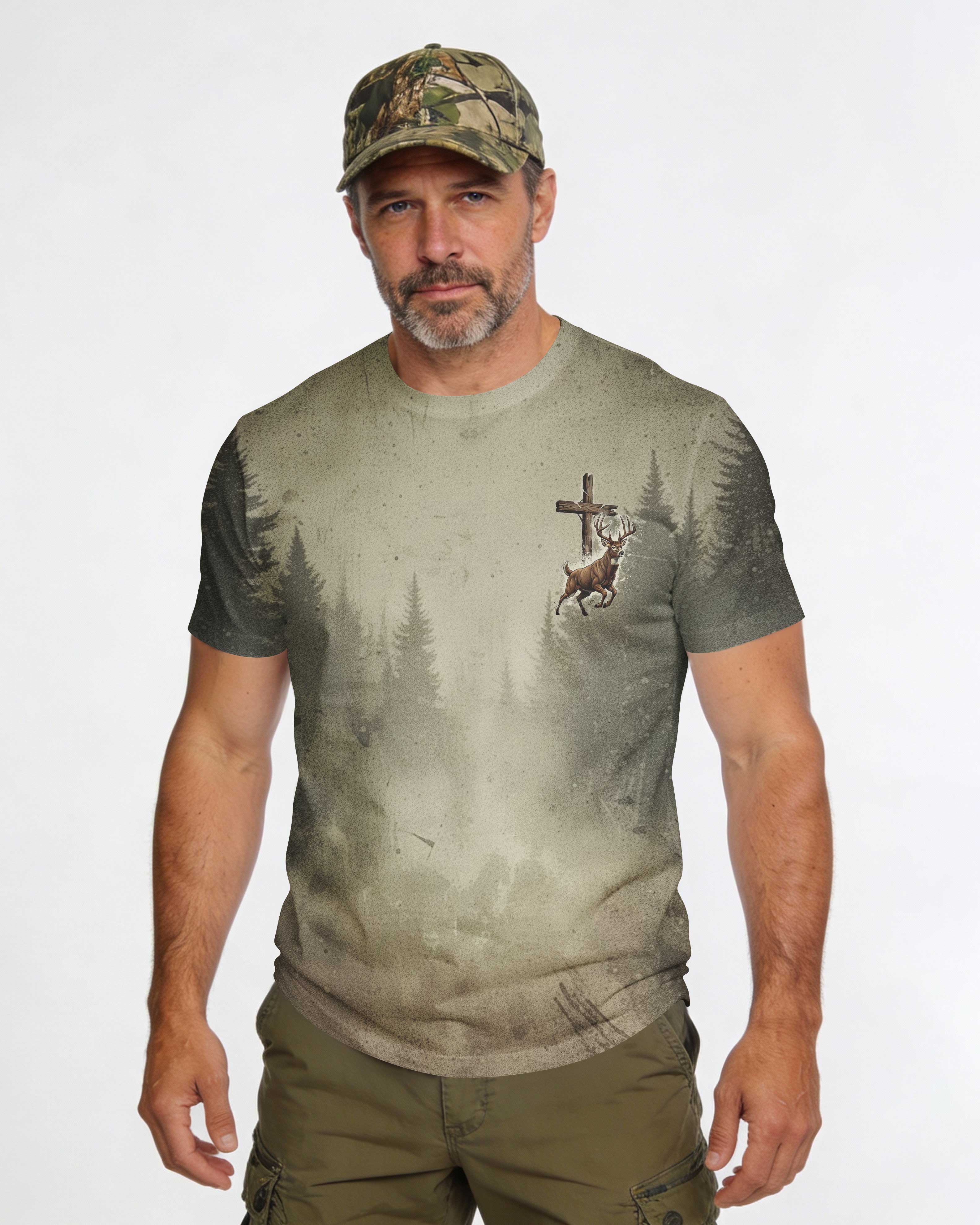I Like Hunting And Believe In Jesus All Over Print T-Shirt