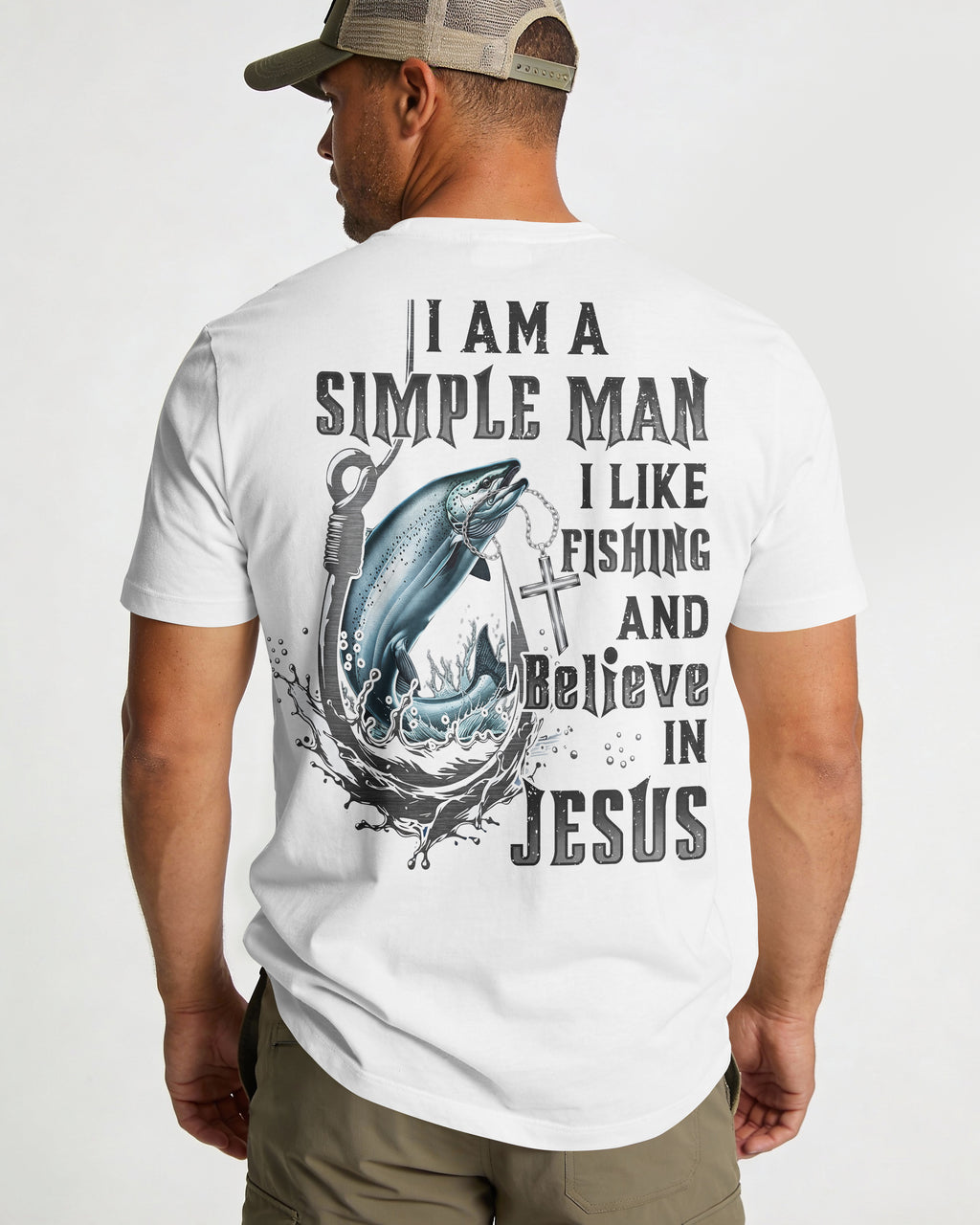 I Like Fishing And Believe In Jesus All Over Print T-Shirt