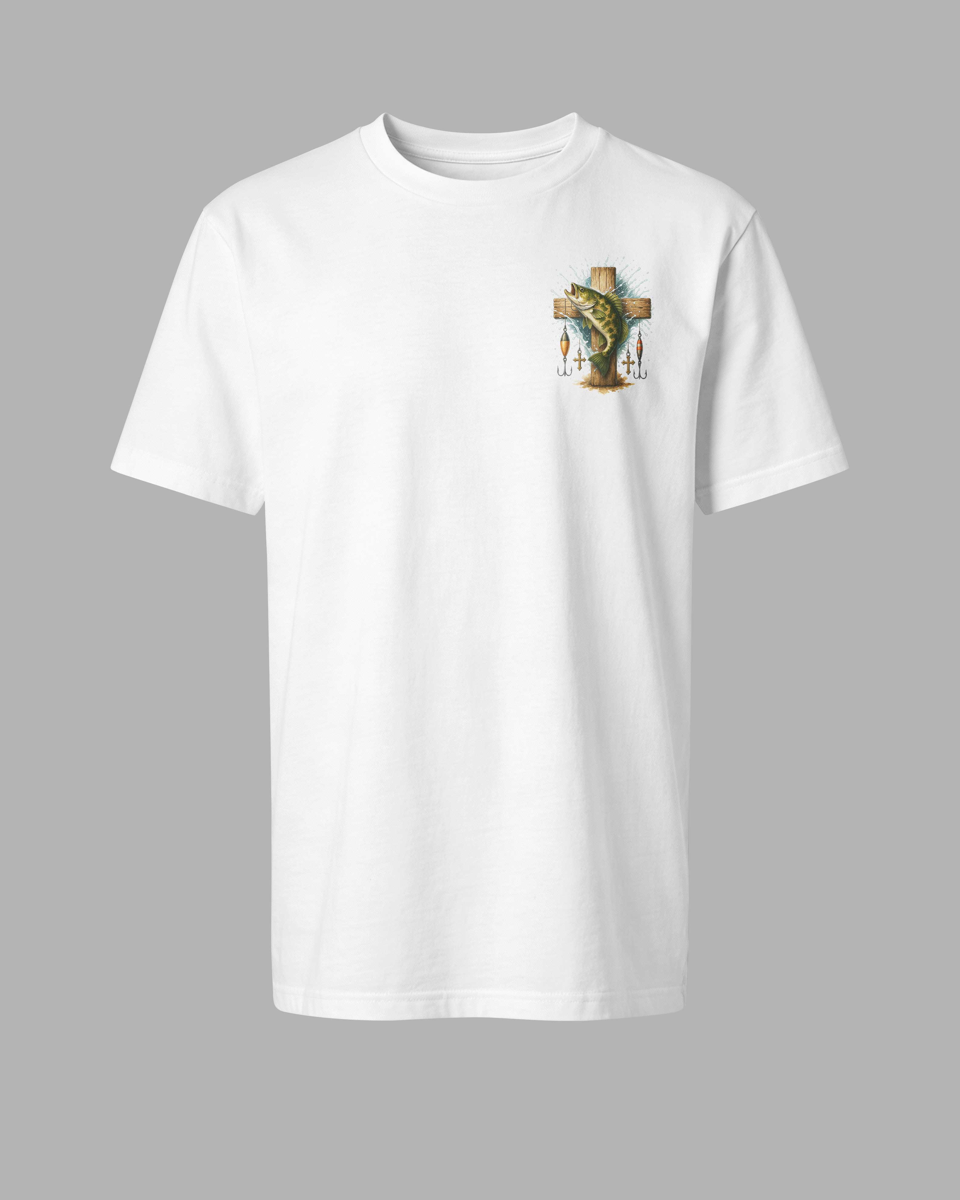 Hooked On Jesus All Over Print T-Shirt Secondary image