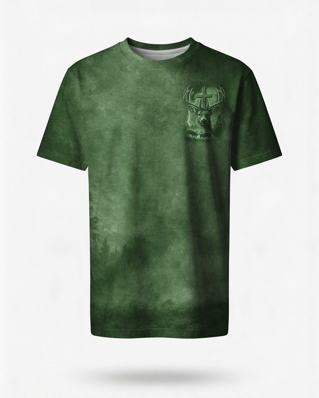 I've Got Hunting In My Veins And Jesus In My Heart Green Shirt