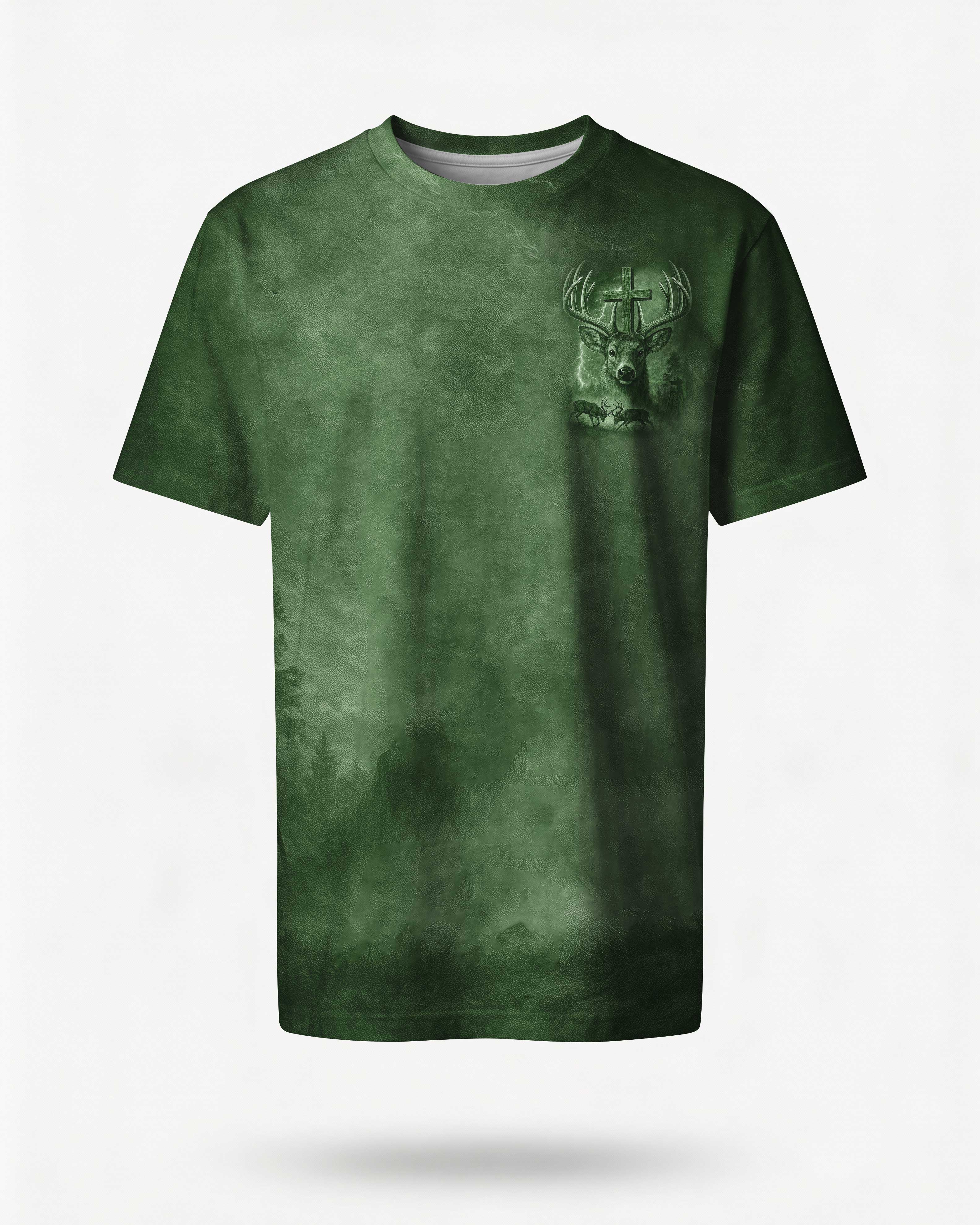 I've Got Hunting In My Veins And Jesus In My Heart Green Shirt