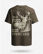 Fast Food God Provides Shirt